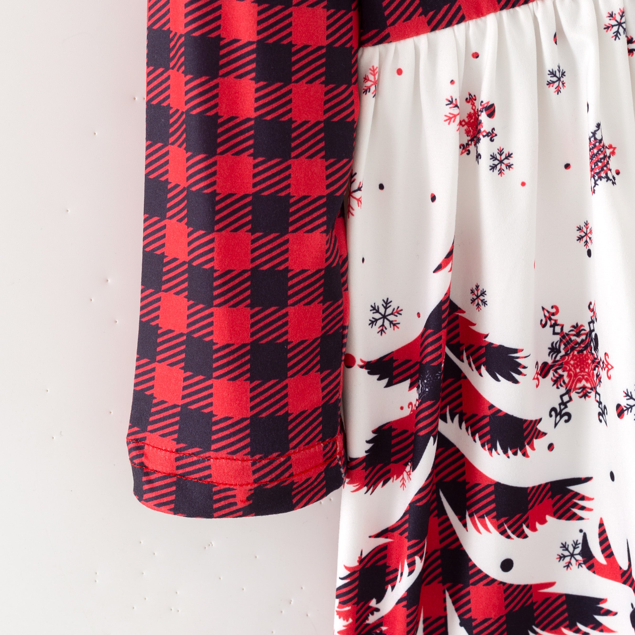 （In Stock）Girls Christmas Tree Print Dress