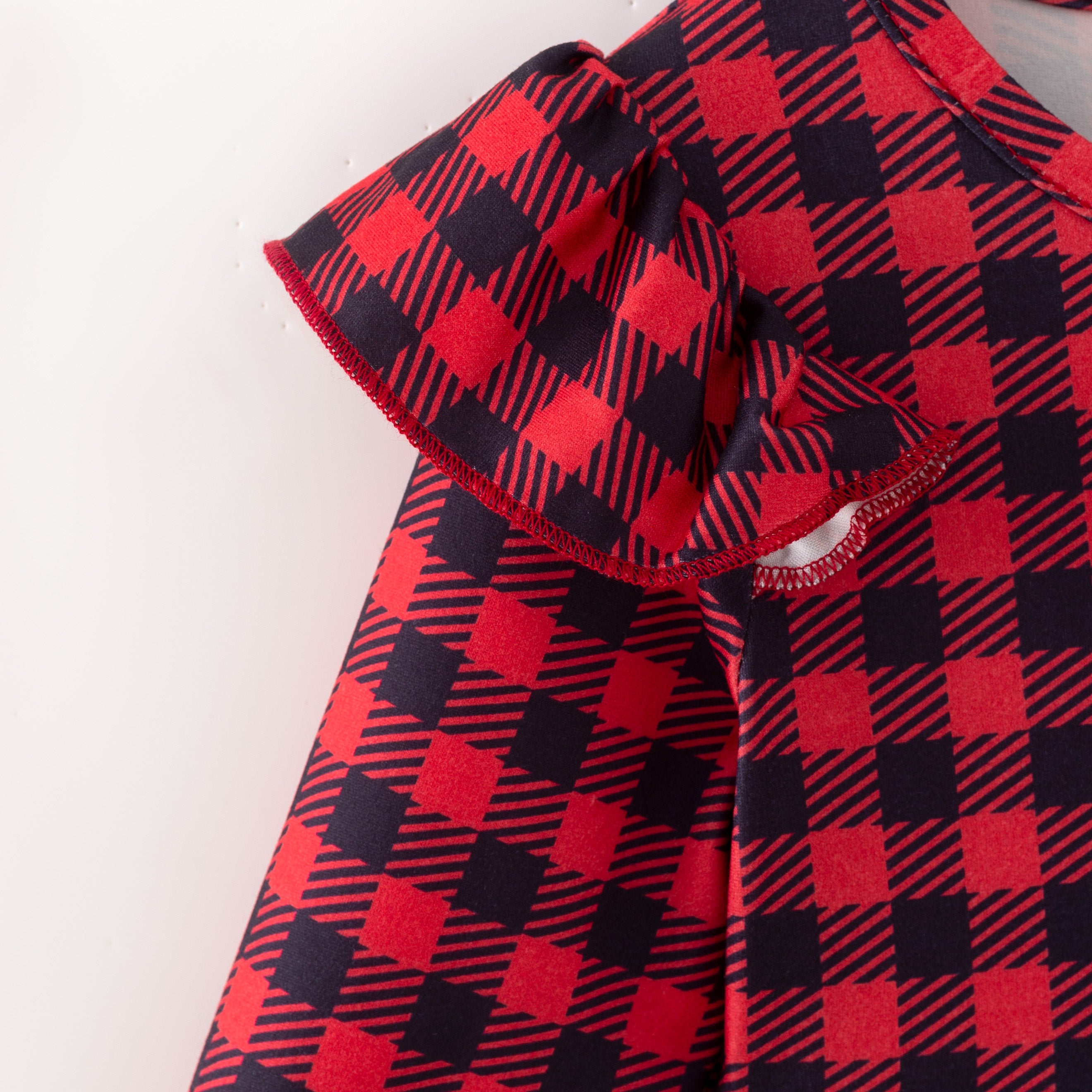 （In Stock）Girls Christmas Elk Print Dress