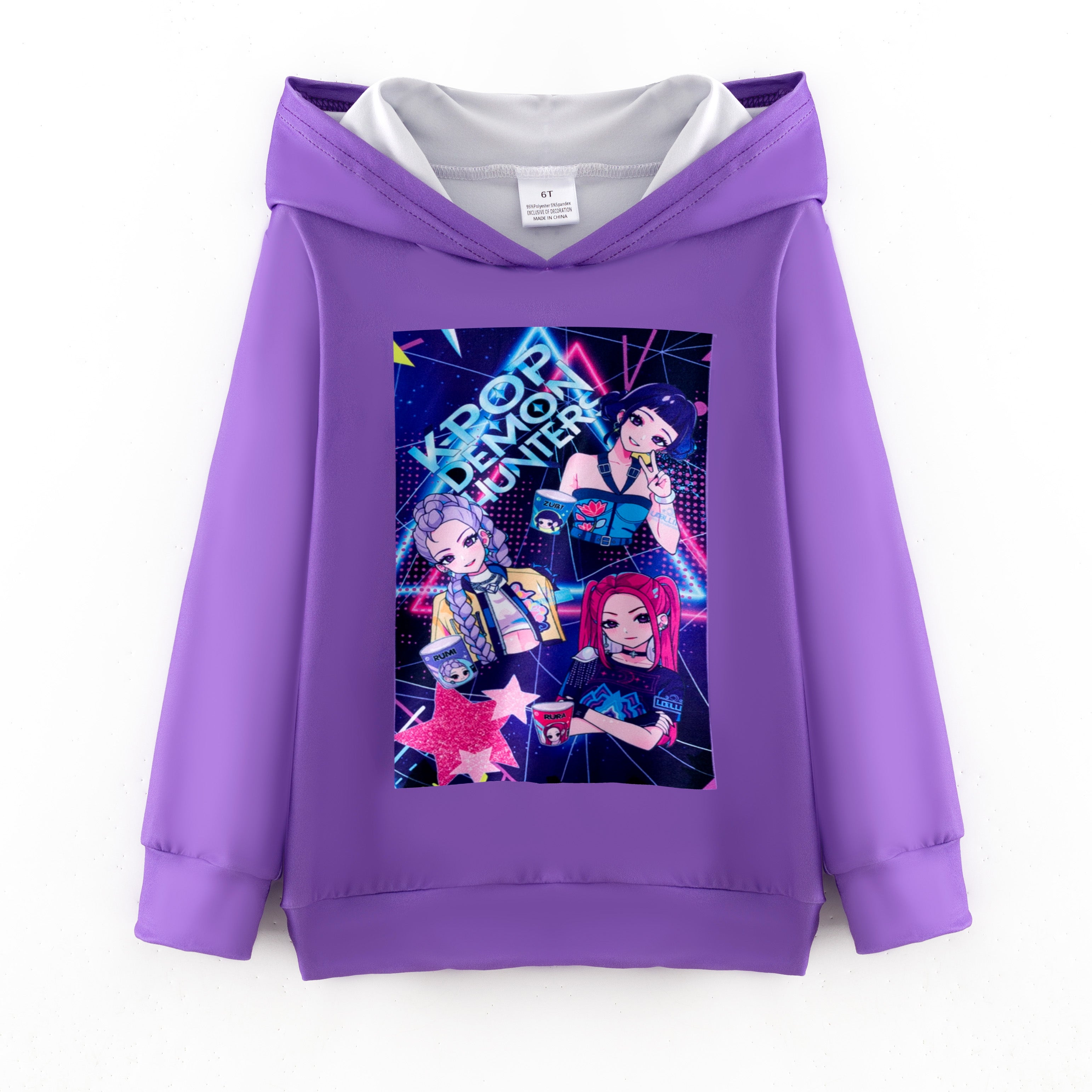 （Pre Order,Prepack Zone）Girls Movie Character Print Hoodie（Mix Size）