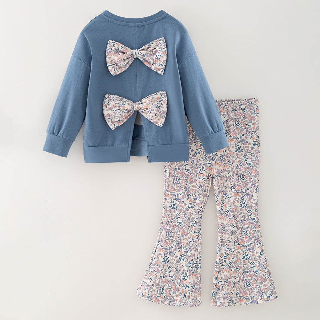 （In Stock）Girls Fall Pumpkin Embroidery Outfit Set