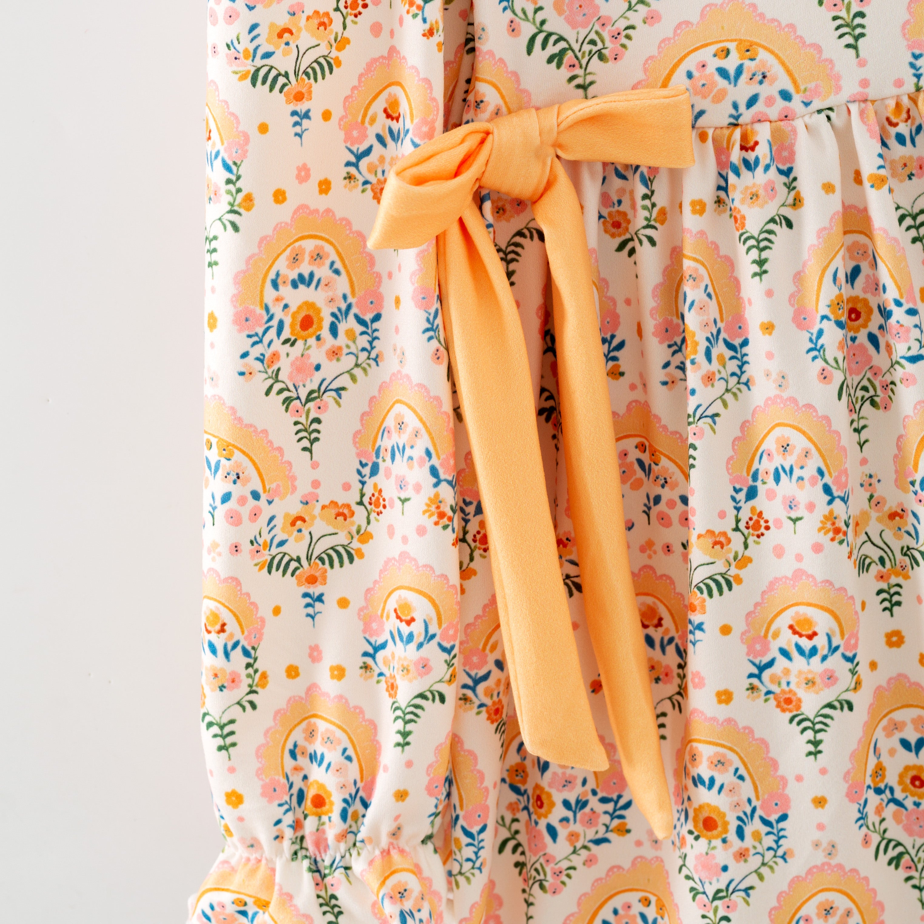 （Pre Order,Prepack Zone）Girls Christmas Floral Print Dress,Set&Top（Mix Size）