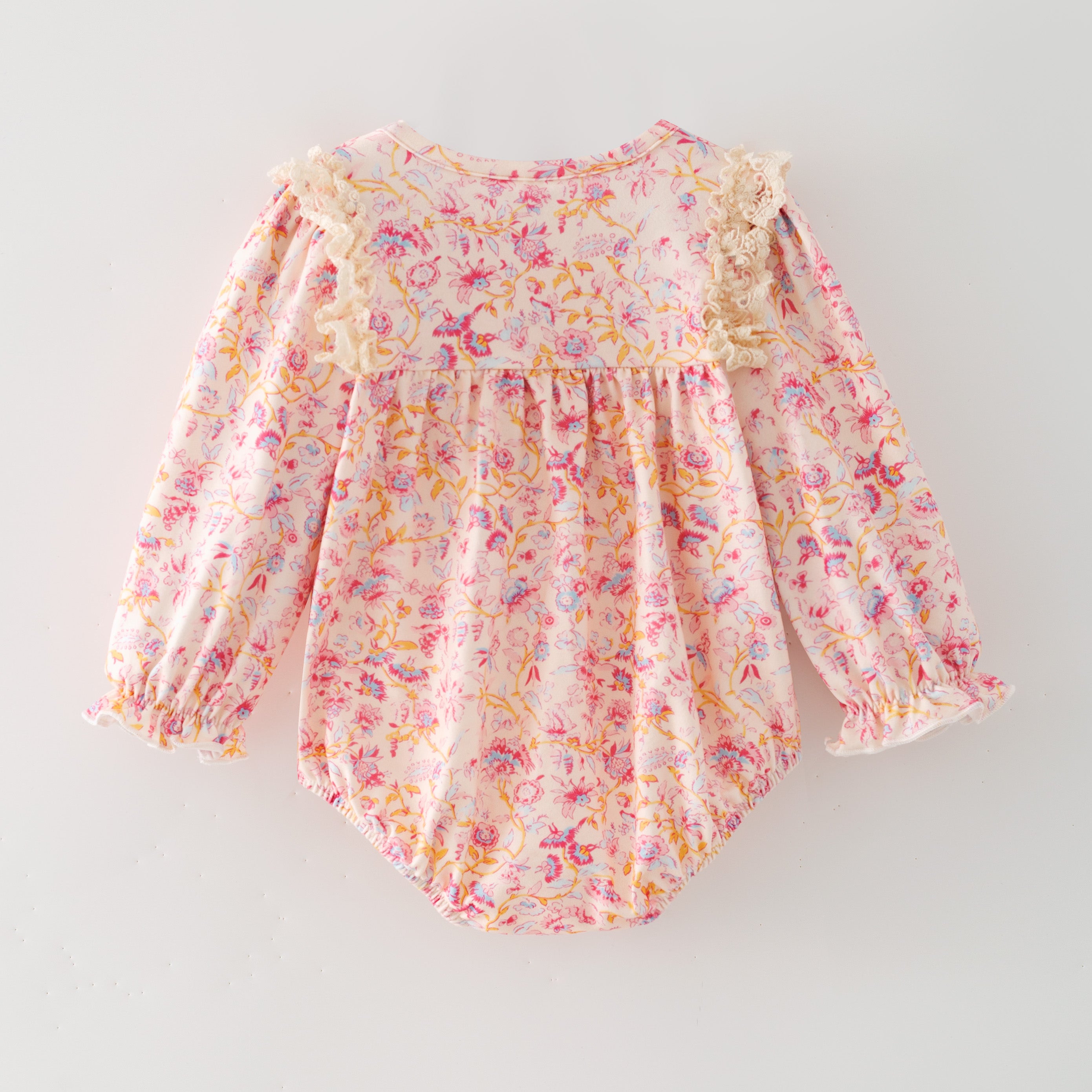 （In Stock）Toddler Girls Fall Bow Applique Romper