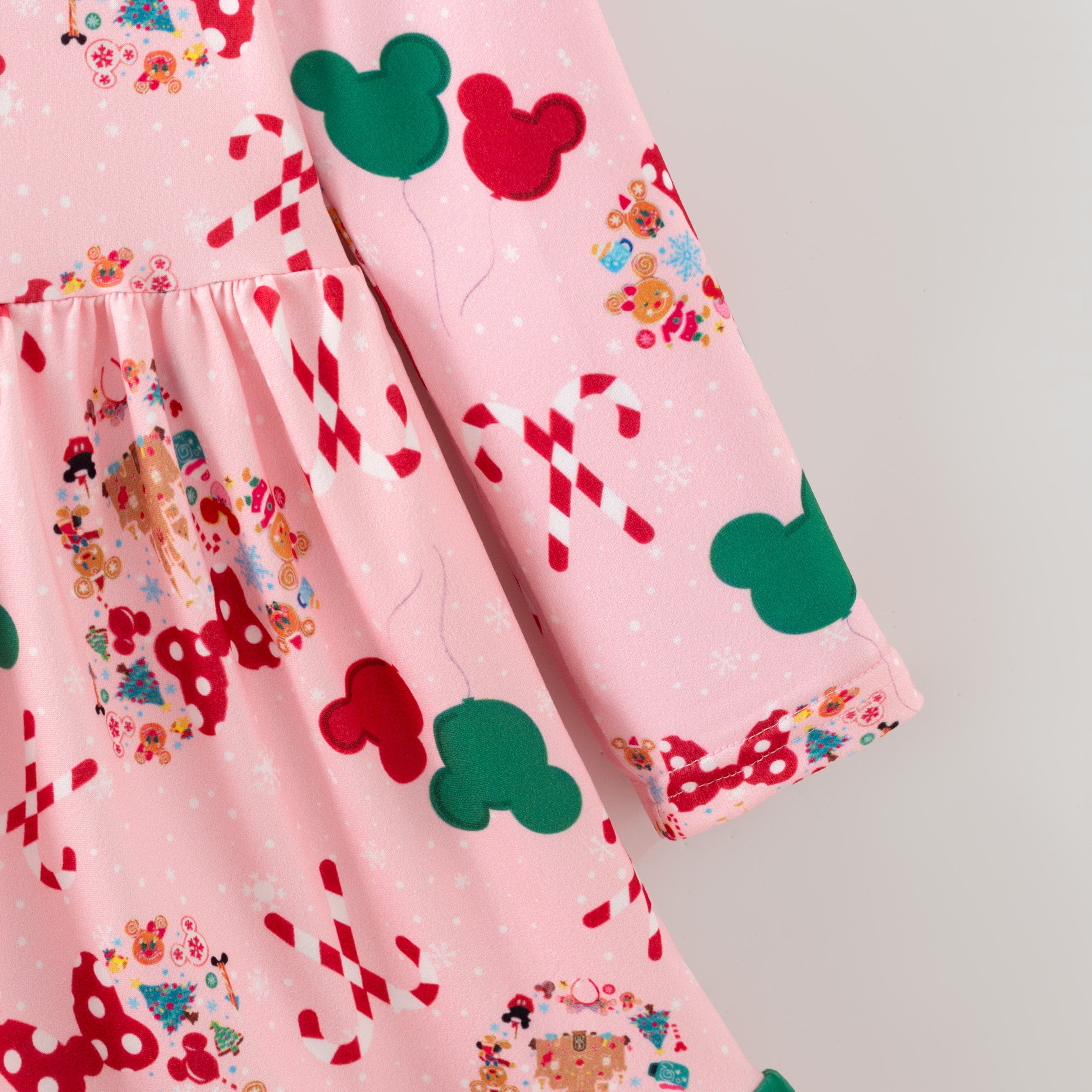 （Pre Order,Prepack Zone）Girls Christmas Cartoon Print Dress（Mix Size）