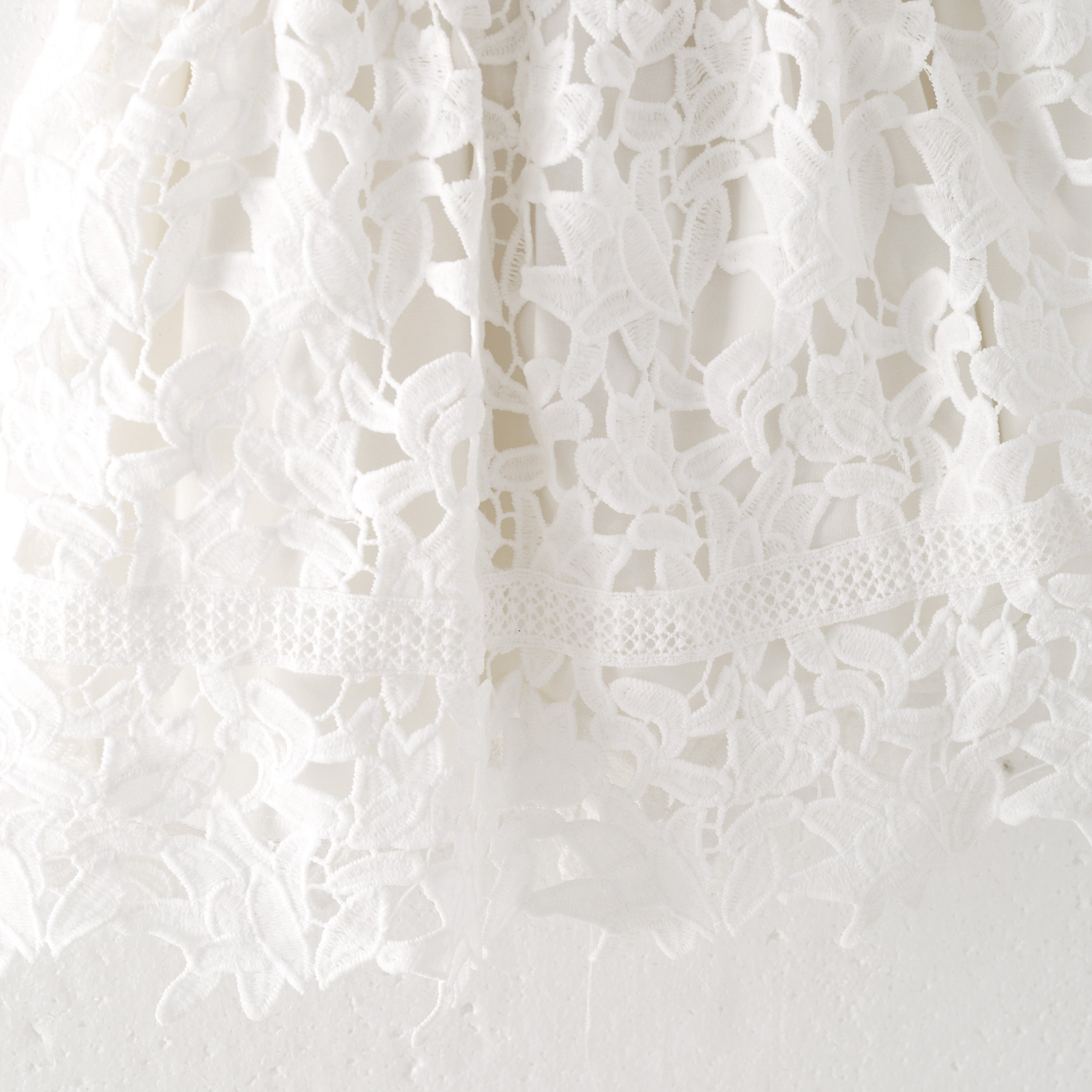 （In Stock）Mommy and Me Summer White Lace Slip Dress