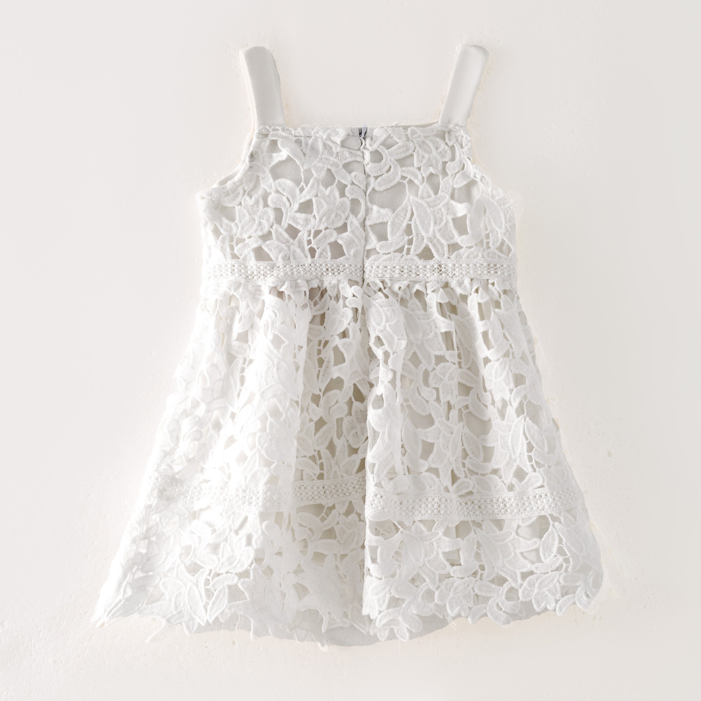 （In Stock）Mommy and Me Summer White Lace Slip Dress
