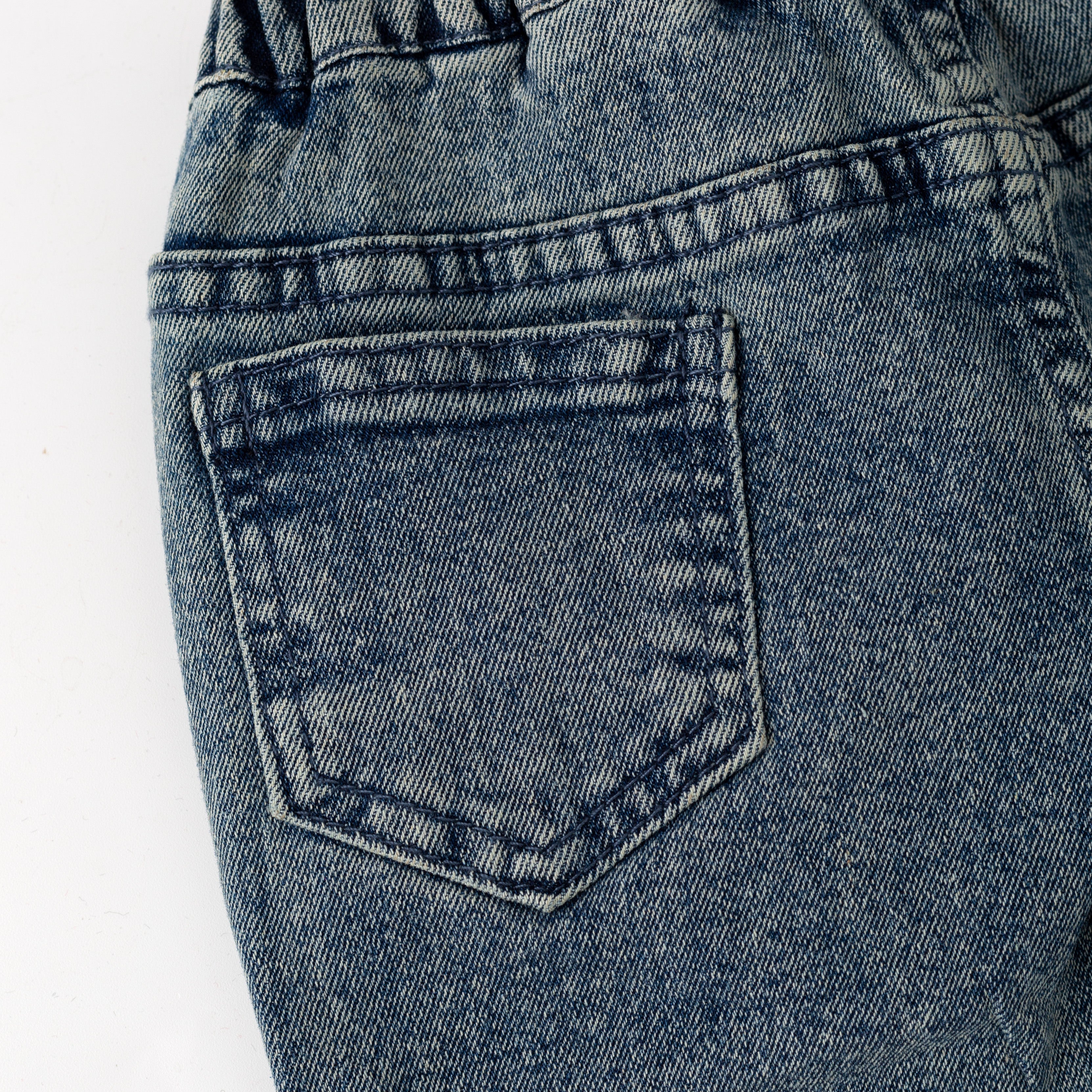（In Stock）Girls Fall Dark Blue Bowknot Flared Jeans