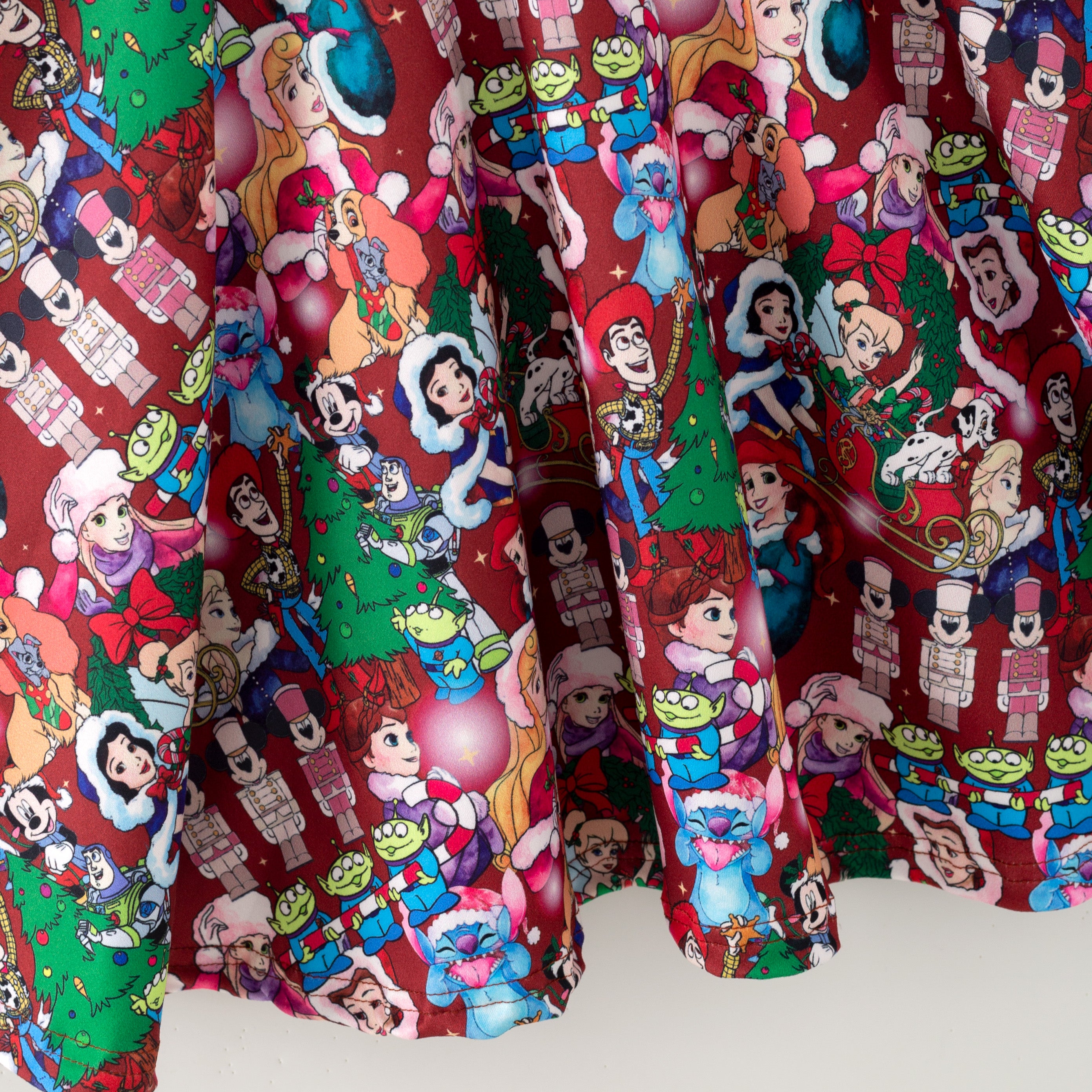 （Pre Order,Prepack Zone）Girls Christmas Cartoon Print Dress（Mix Size）