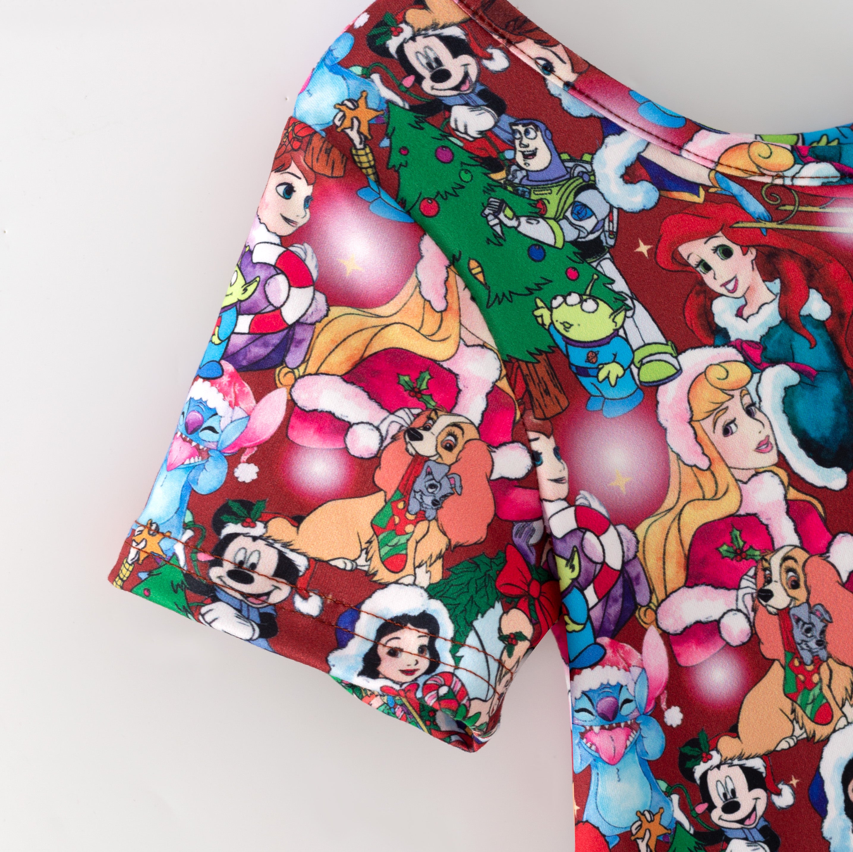 （Pre Order,Prepack Zone）Girls Christmas Cartoon Print Dress（Mix Size）