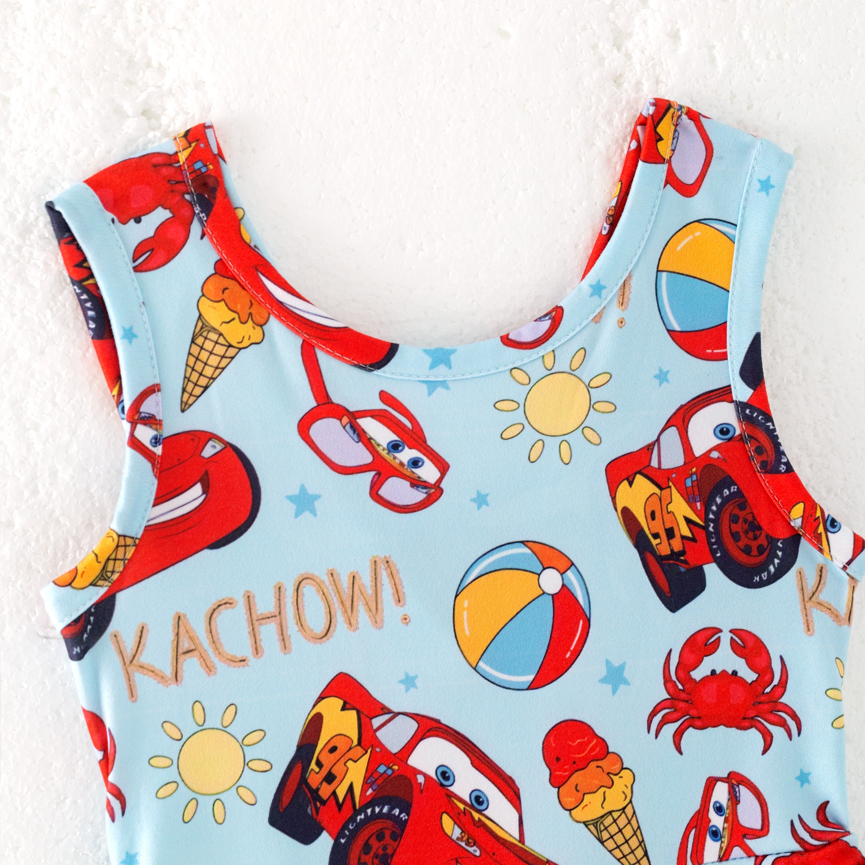 （Pre Order）Girls Spring and Summer Cartoon Print Skort Dress