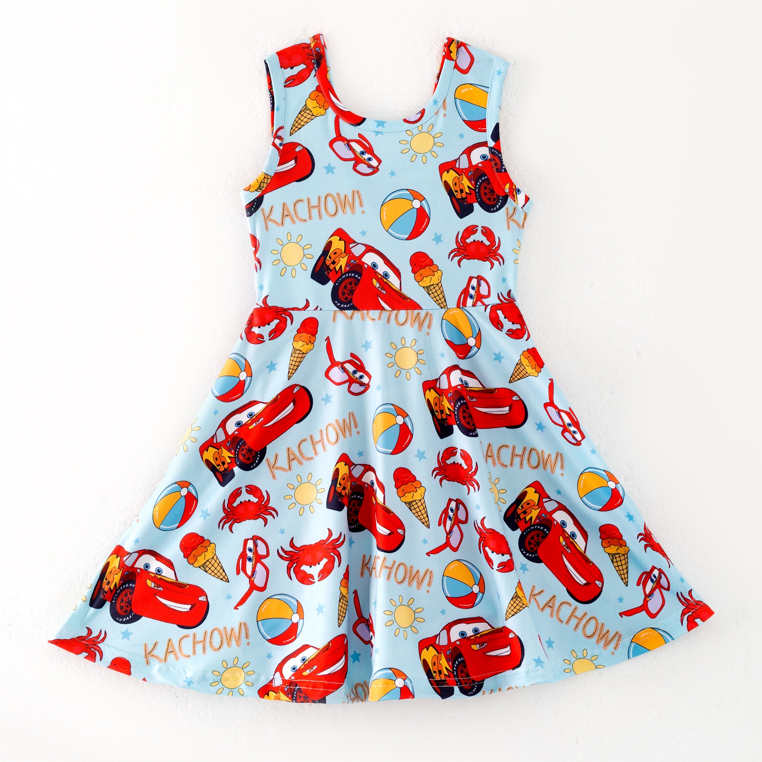 （Pre Order）Girls Spring and Summer Cartoon Print Skort Dress