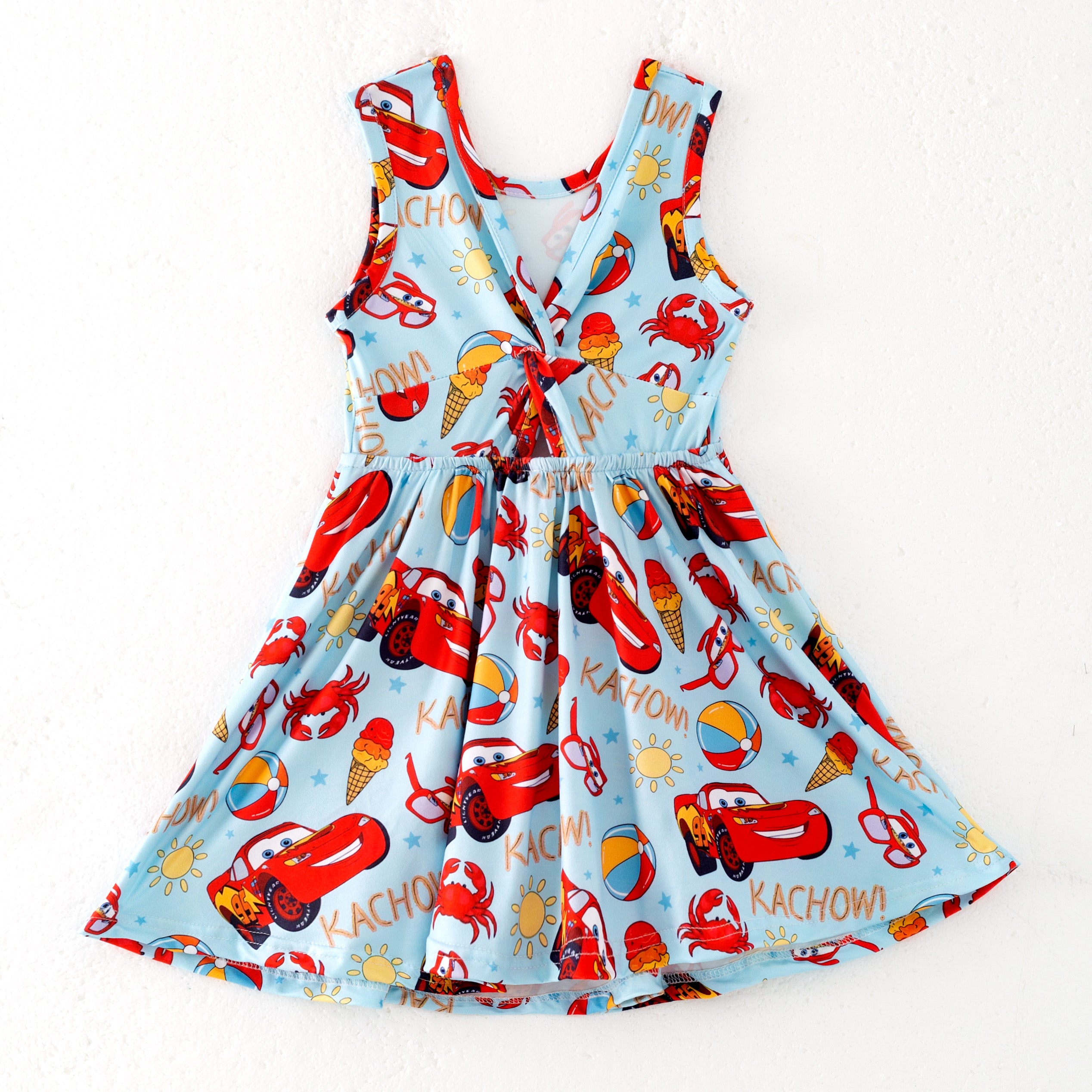 （Pre Order）Girls Spring and Summer Cartoon Print Skort Dress