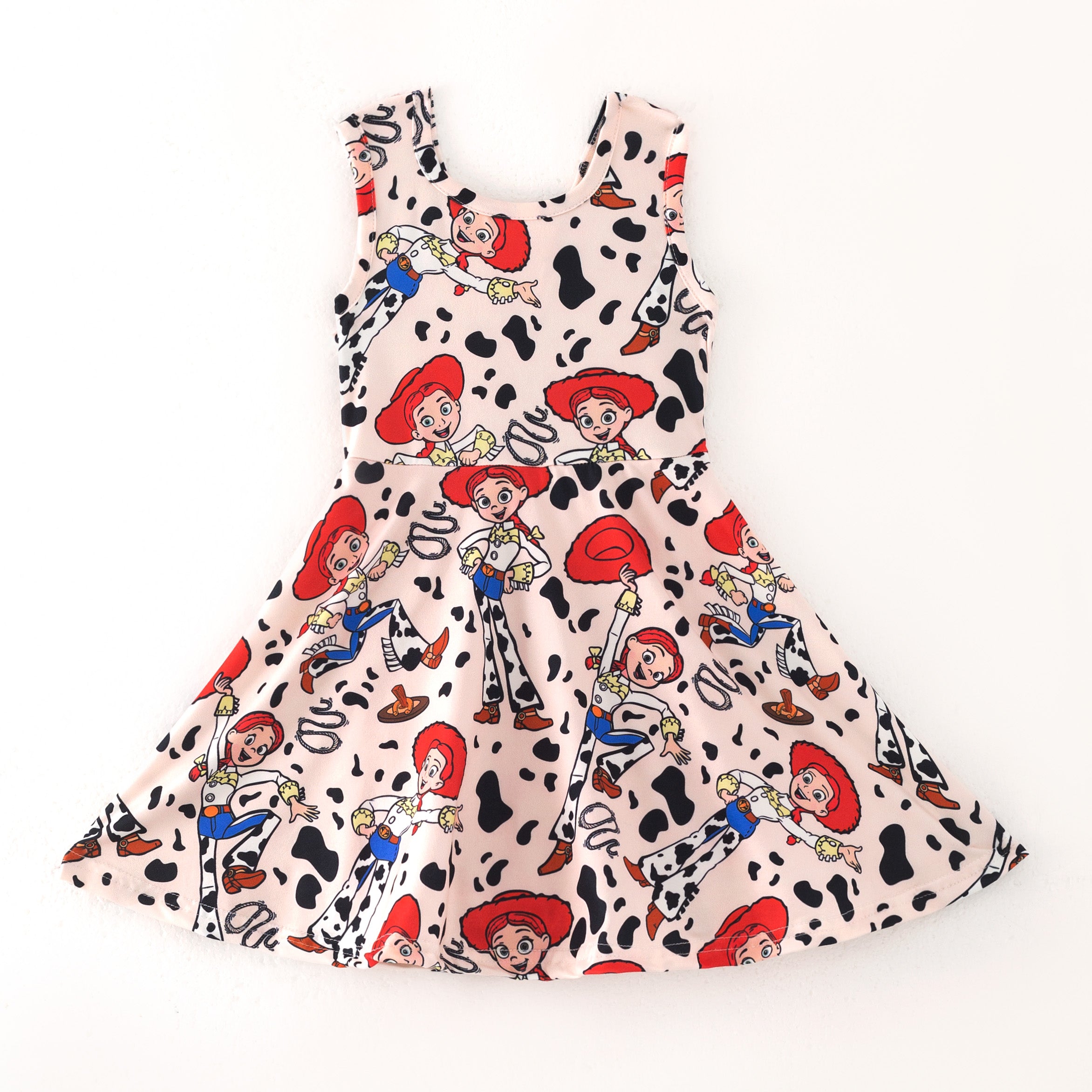 （Pre Order）Girls Spring and Summer Cartoon Print Skort Dress