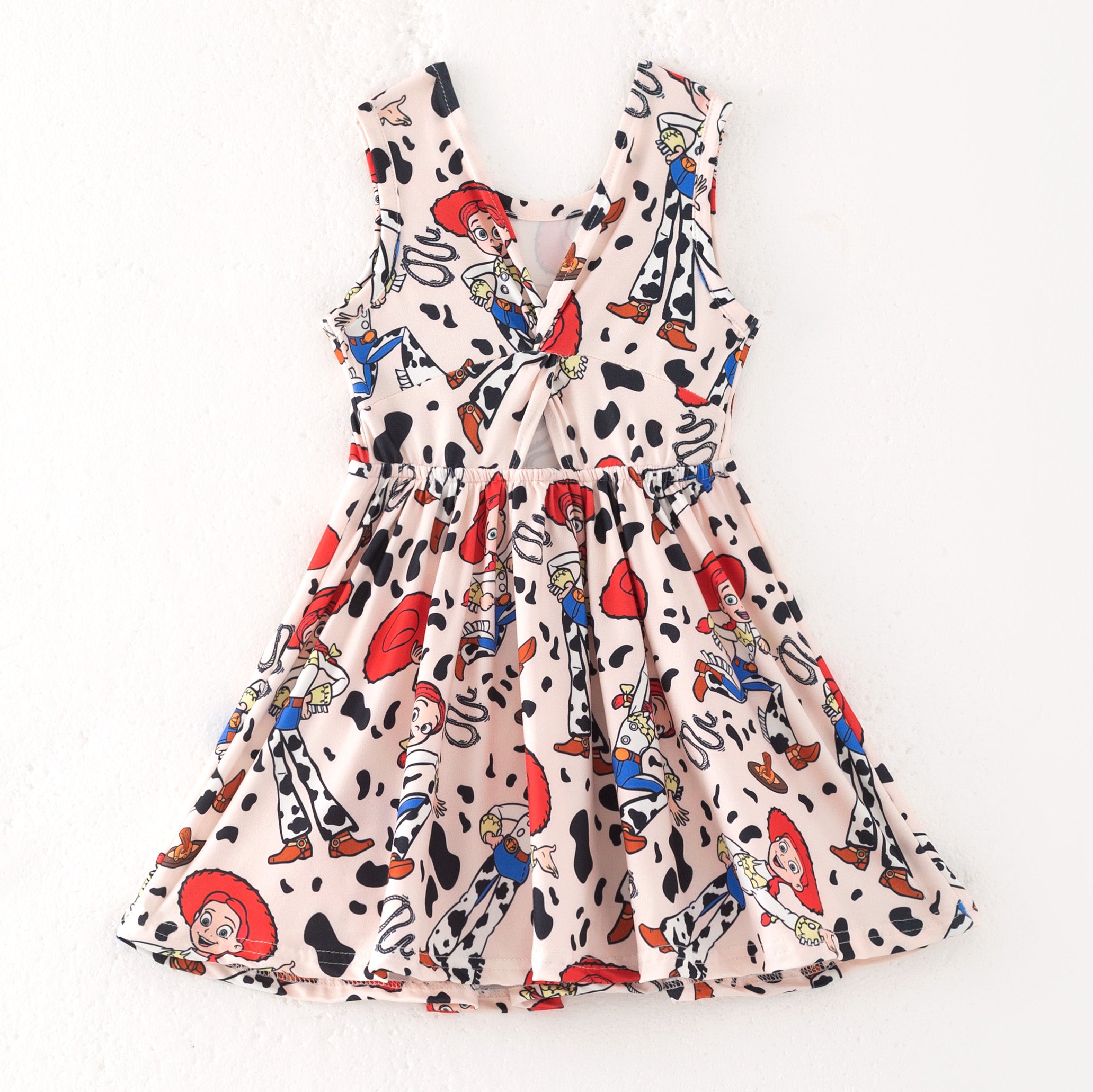 （Pre Order）Girls Spring and Summer Cartoon Print Skort Dress