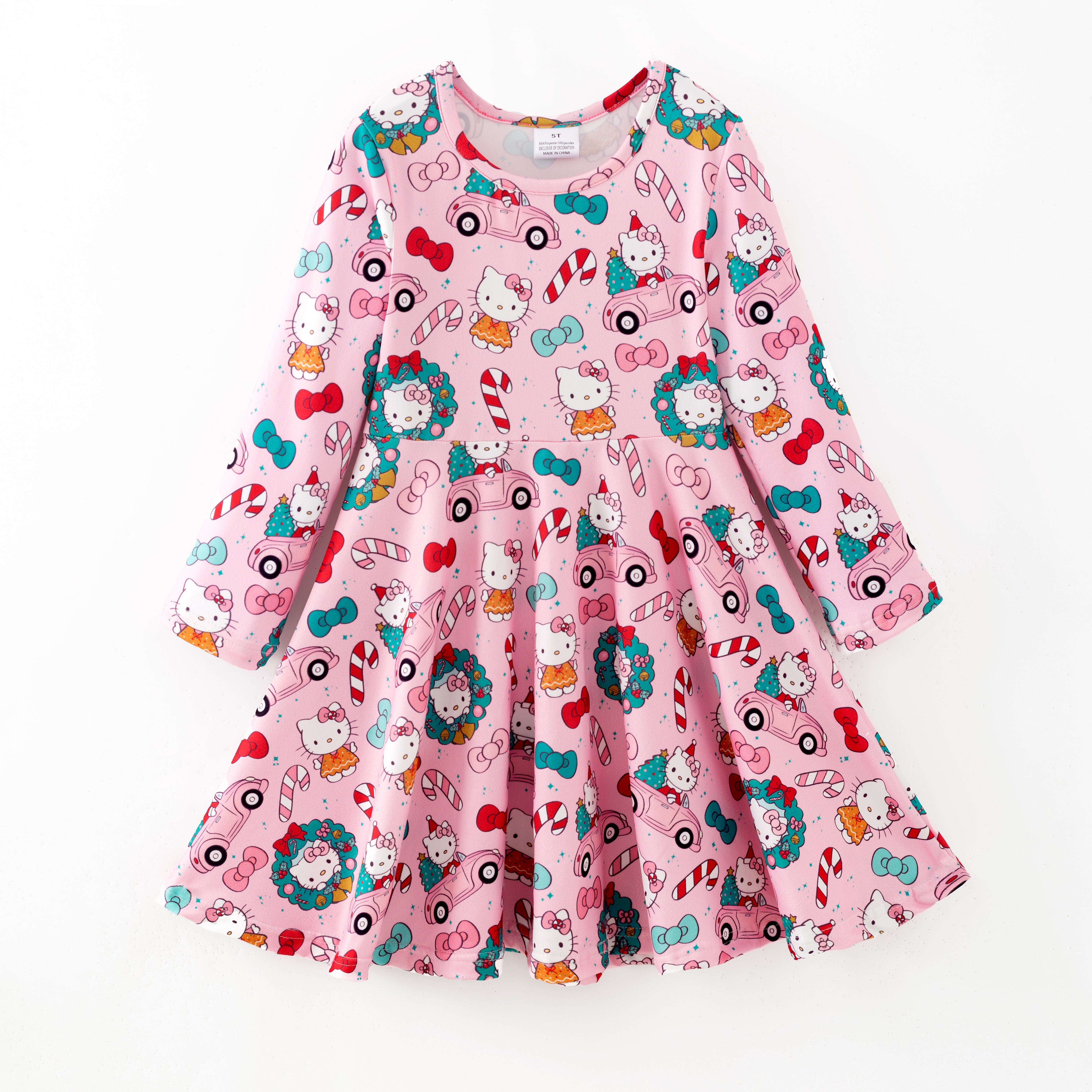 （Pre Order,Prepack Zone）Girls Cartoon Print Dress（Mix Size）