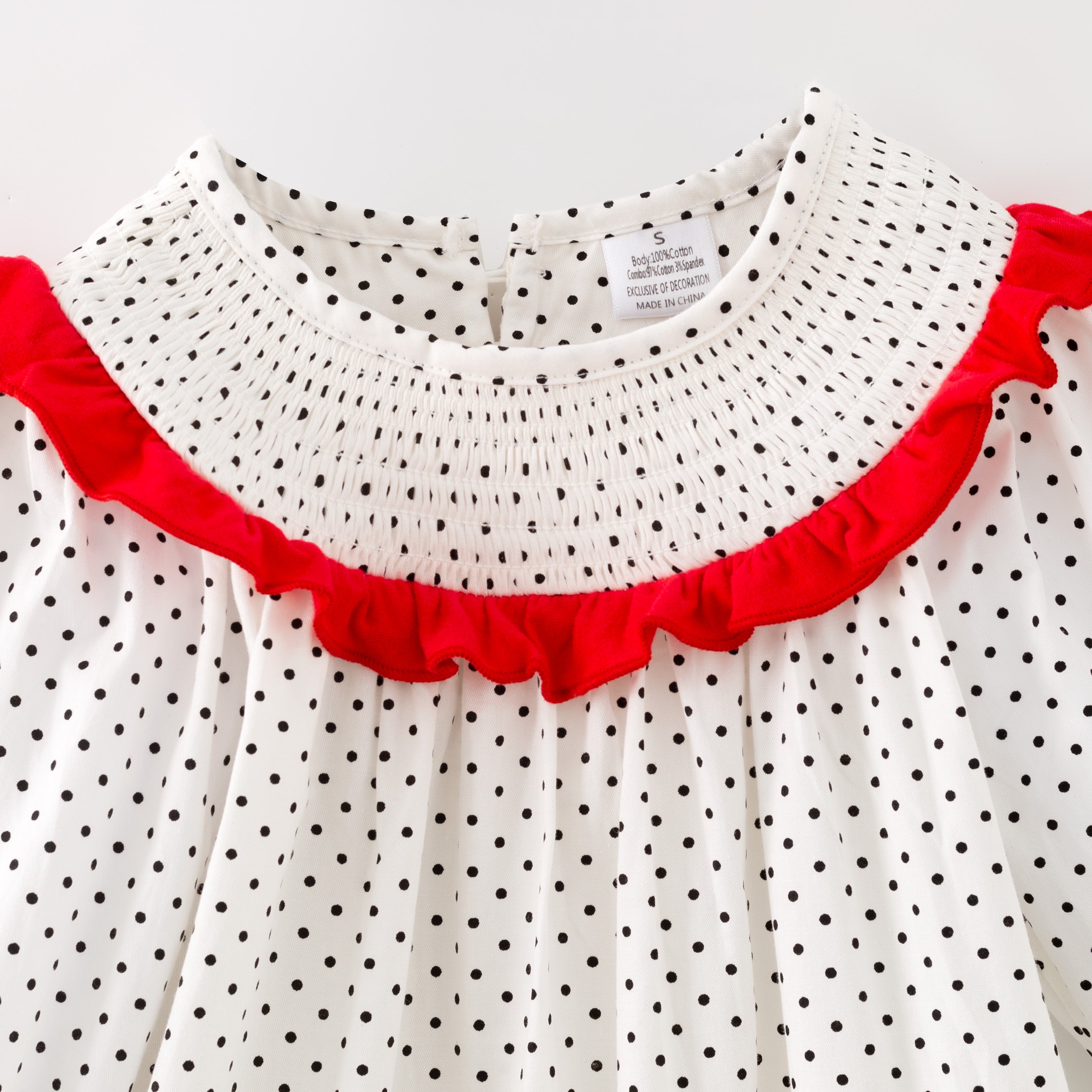 （In Stock）Girls Valentine's Day Sequin Smocked Dress