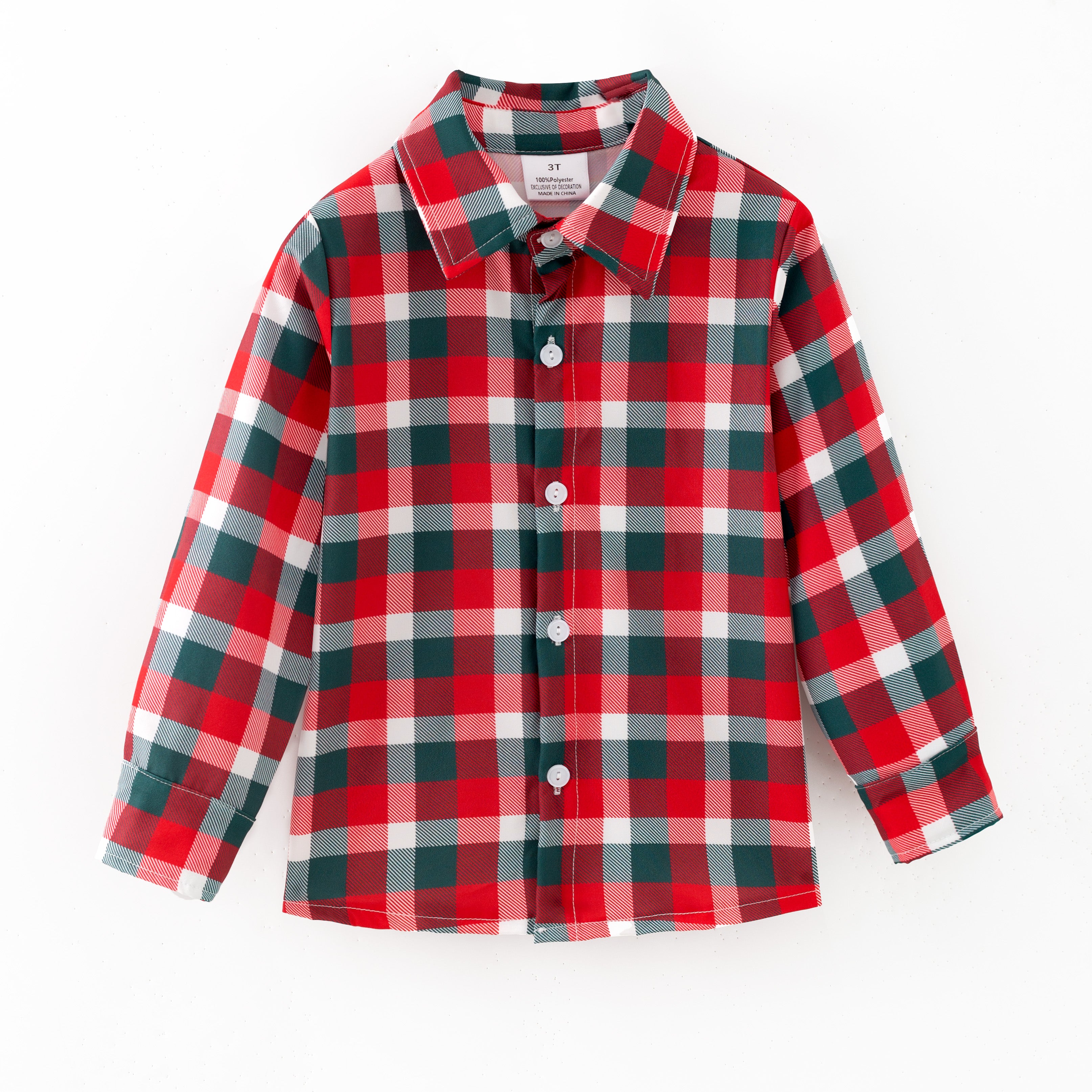 （Pre Order,Prepack Zone）Boys Christmas Print Shirt（Mix Size）