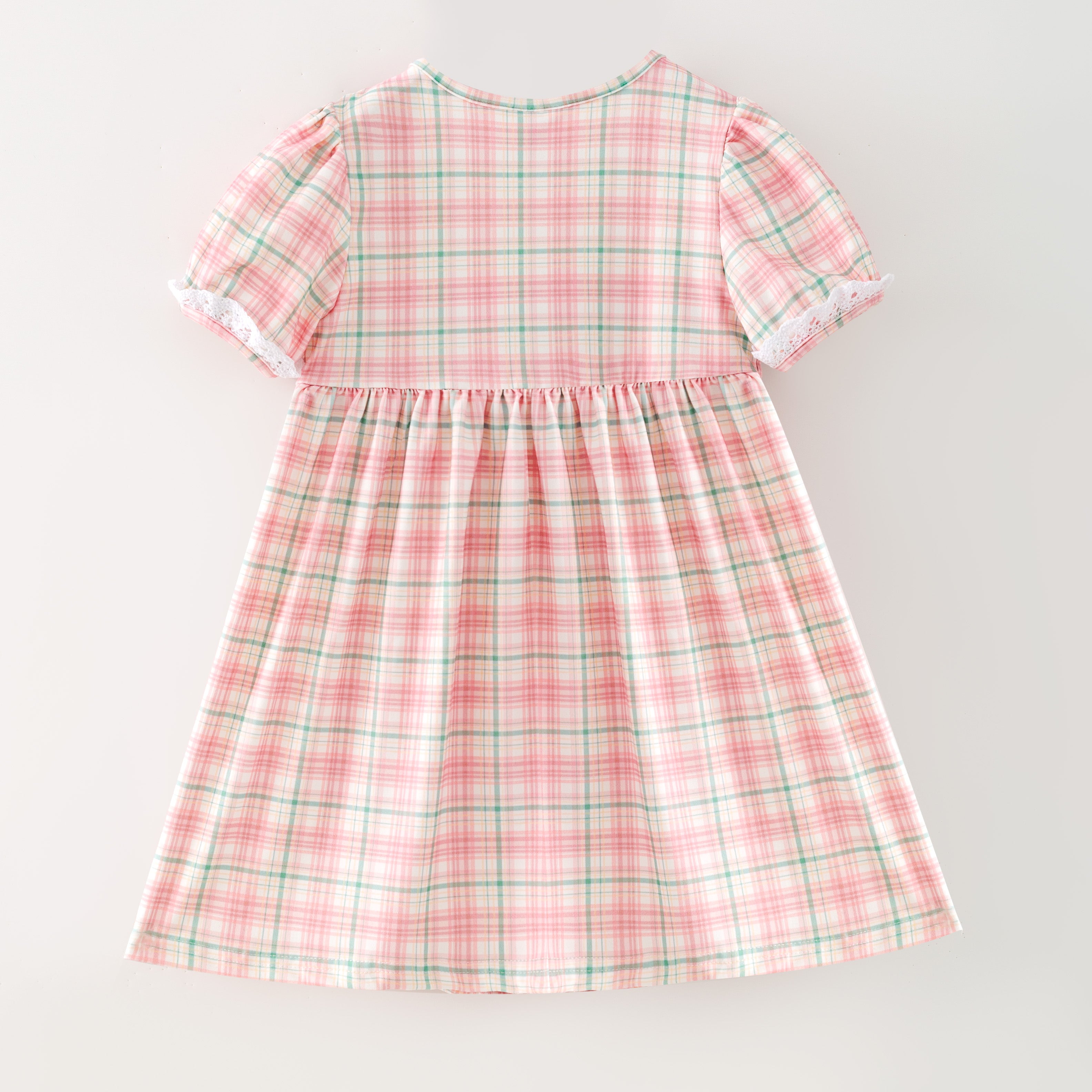 （In Stock）Girls Christmas Embroidery Smocked Dress