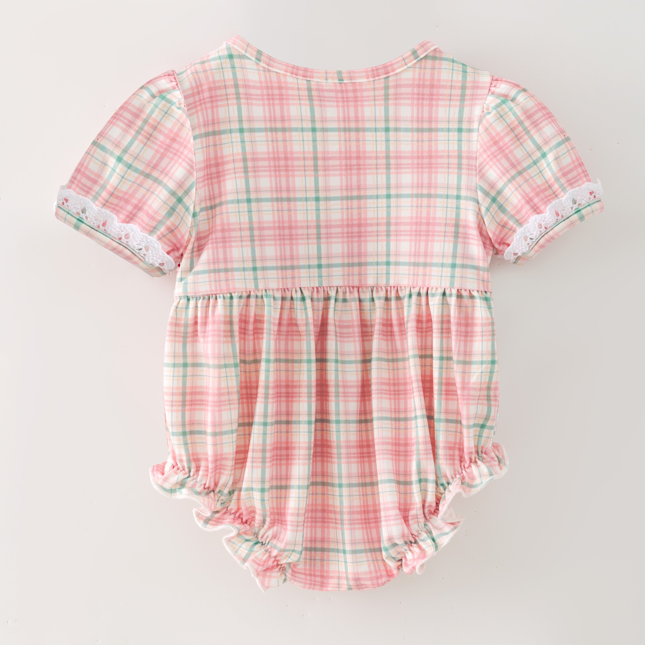 （In Stock）Toddler Girls Christmas Embroidery Smocked Romper