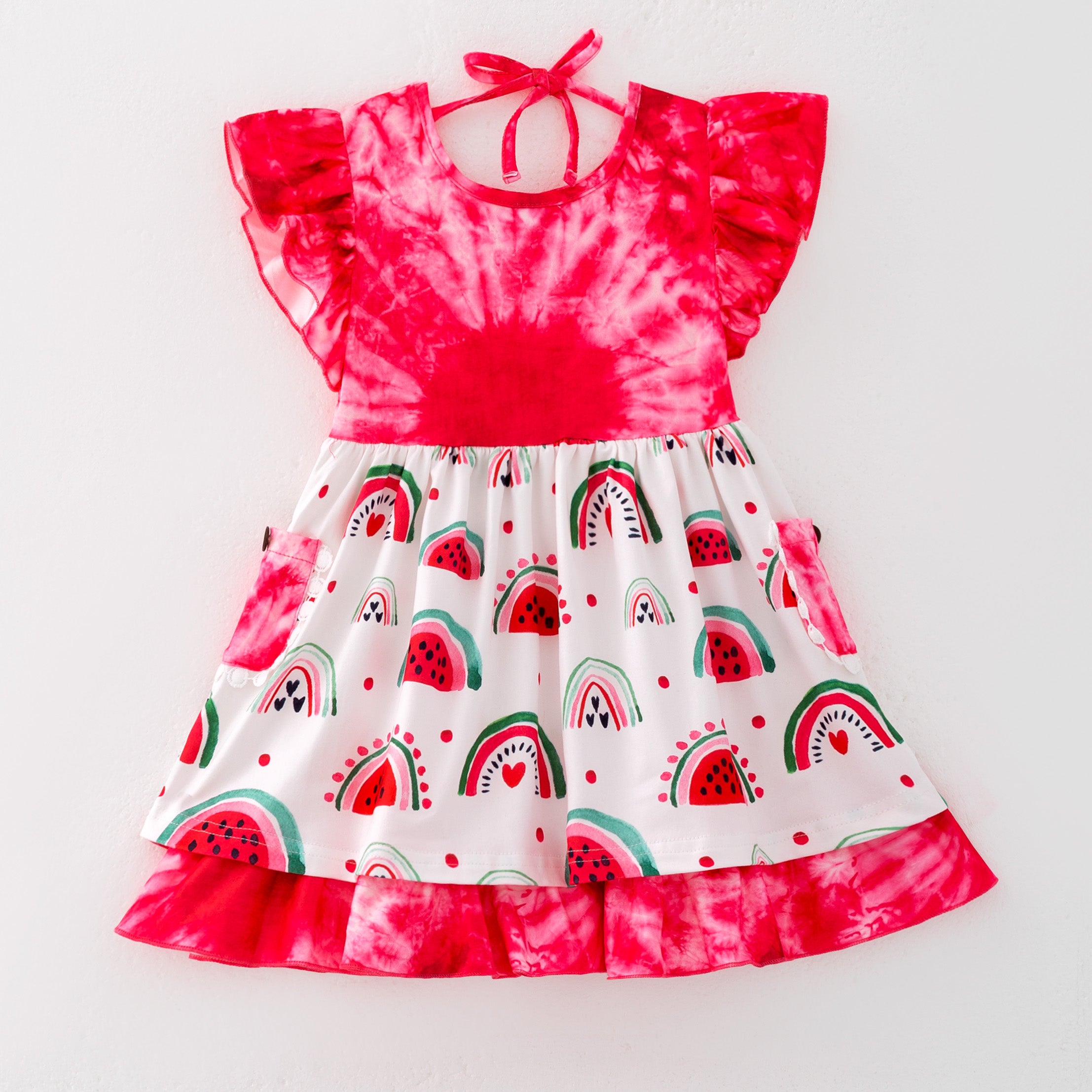 （In Stock）Girls Spring and Summer Watermelon Print Dress