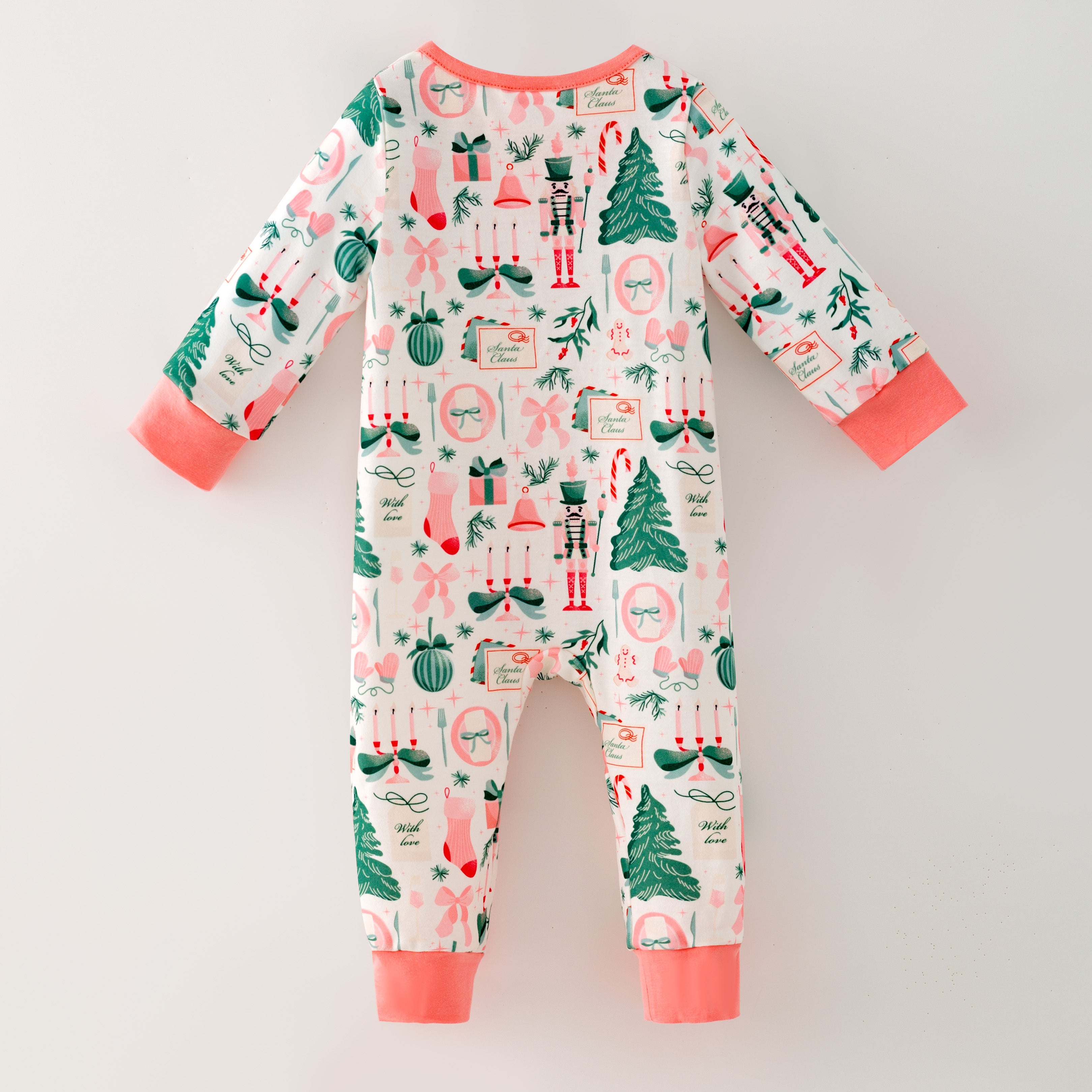 （In Stock）Toddler Girls Christmas Print Romper