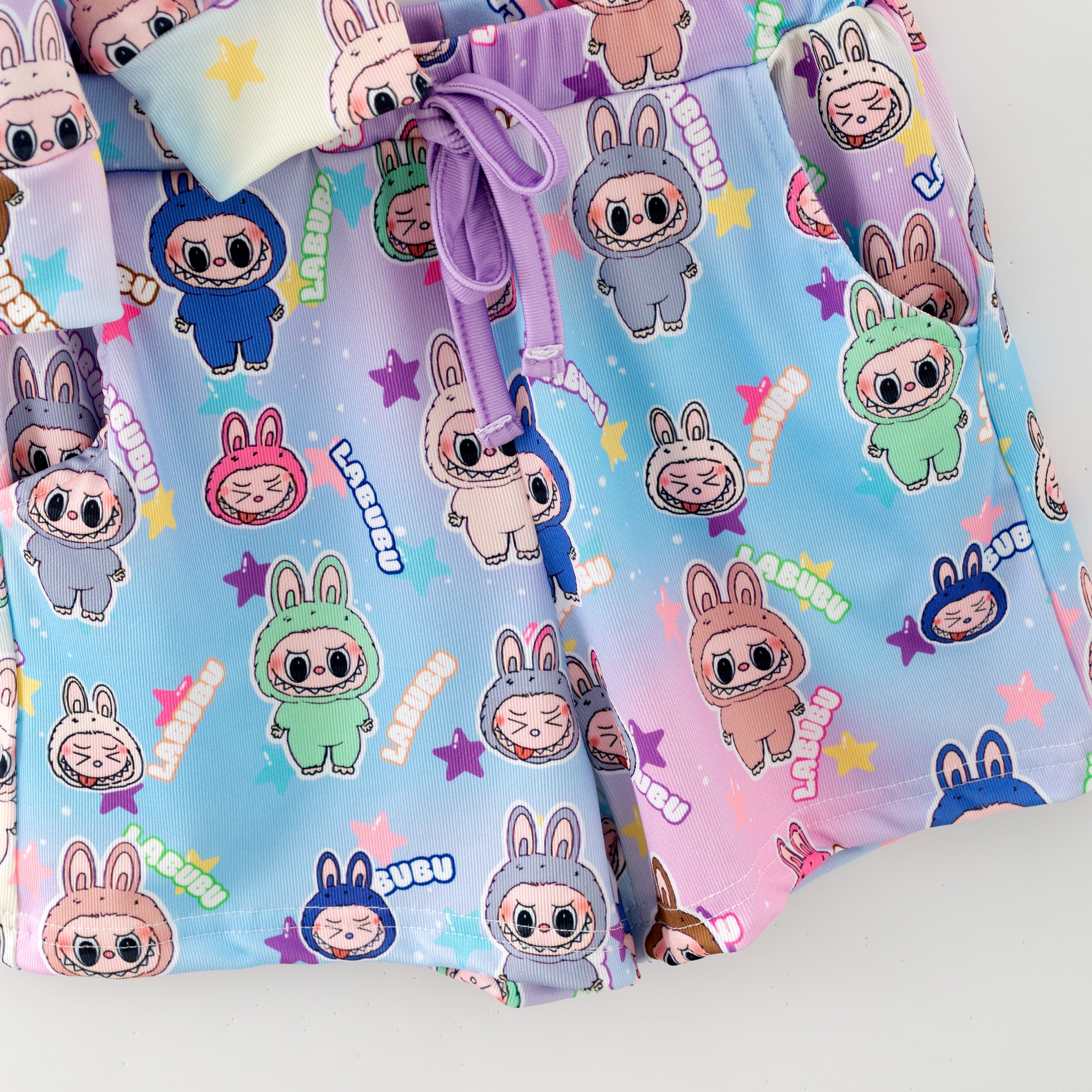 （Pre Order,Prepack Zone）Girls LBB Print Shorts Set with Pockets（Mix Size）