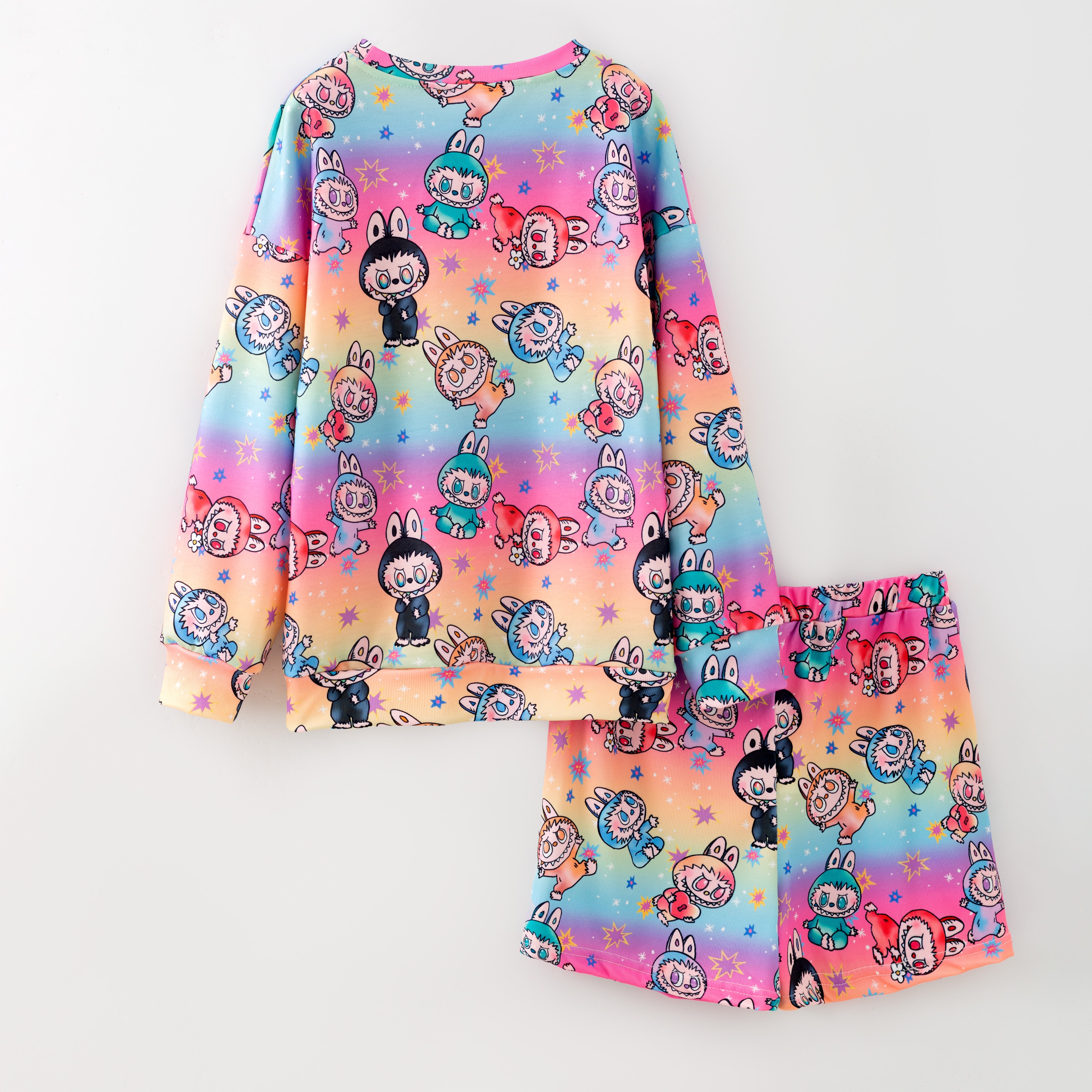 （Pre Order,Prepack Zone）Girls LBB Print Shorts Set with Pockets（Mix Size）