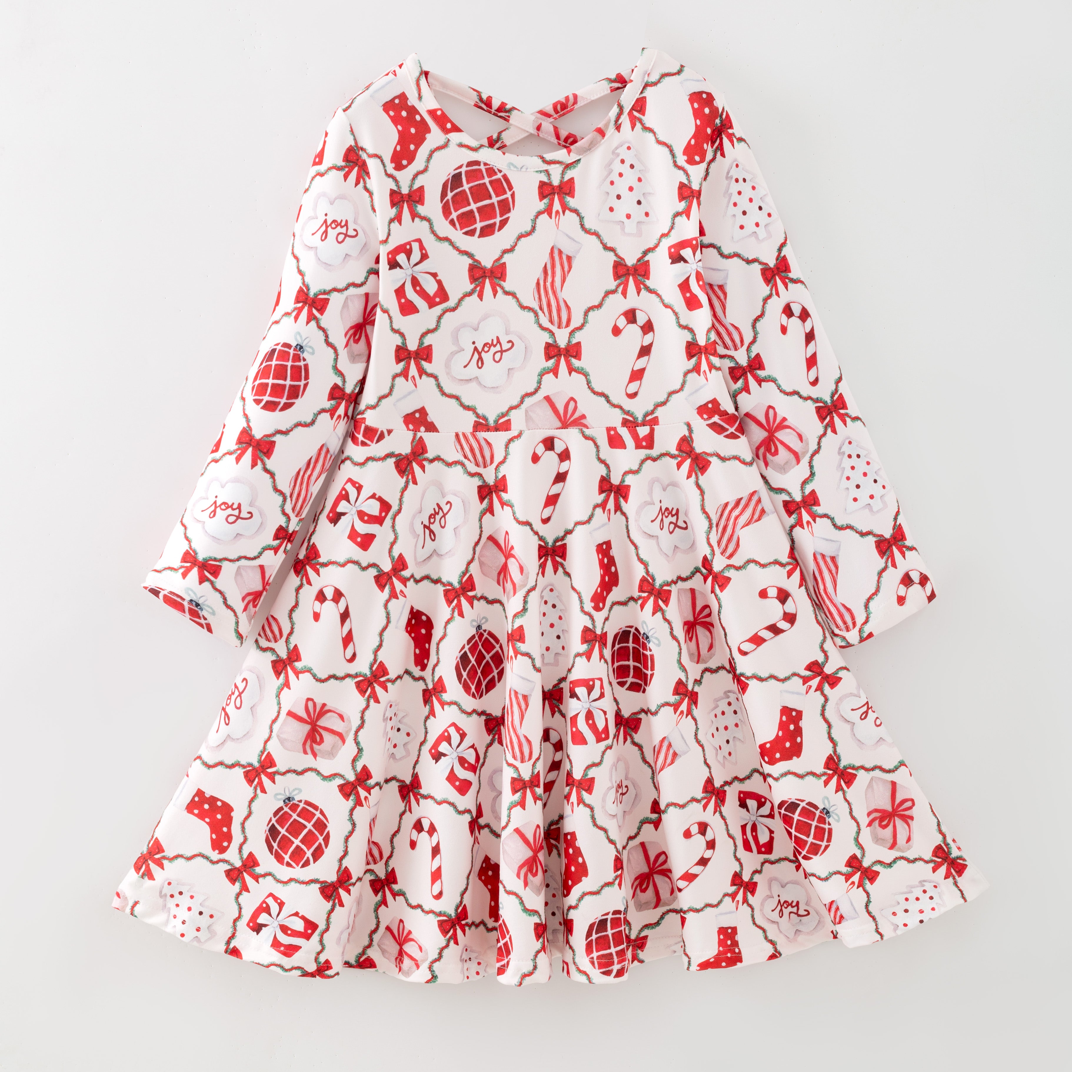 （Pre Order,Prepack Zone）Girls Christmas Print Dress（Mix Size）