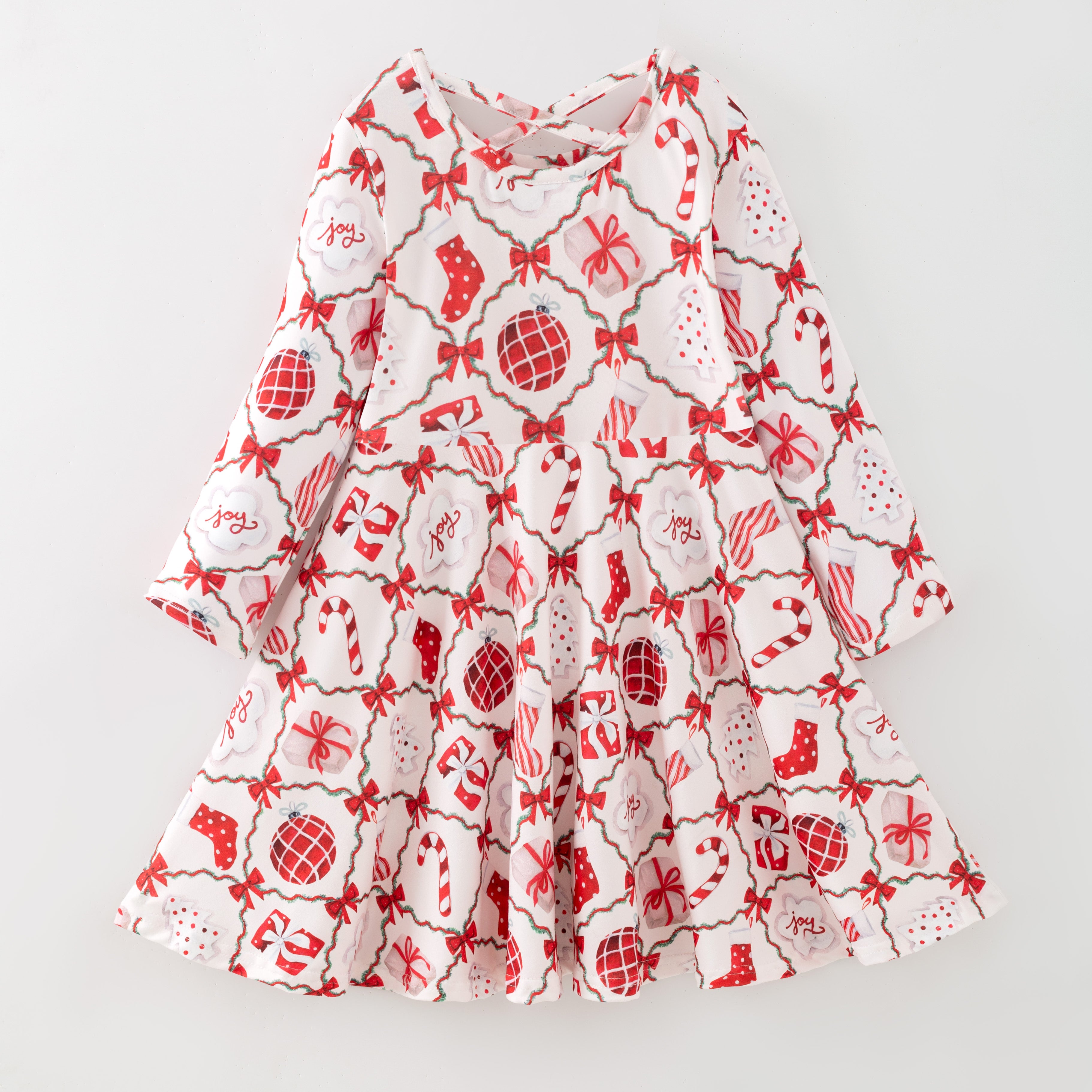 （Pre Order,Prepack Zone）Girls Christmas Print Dress（Mix Size）