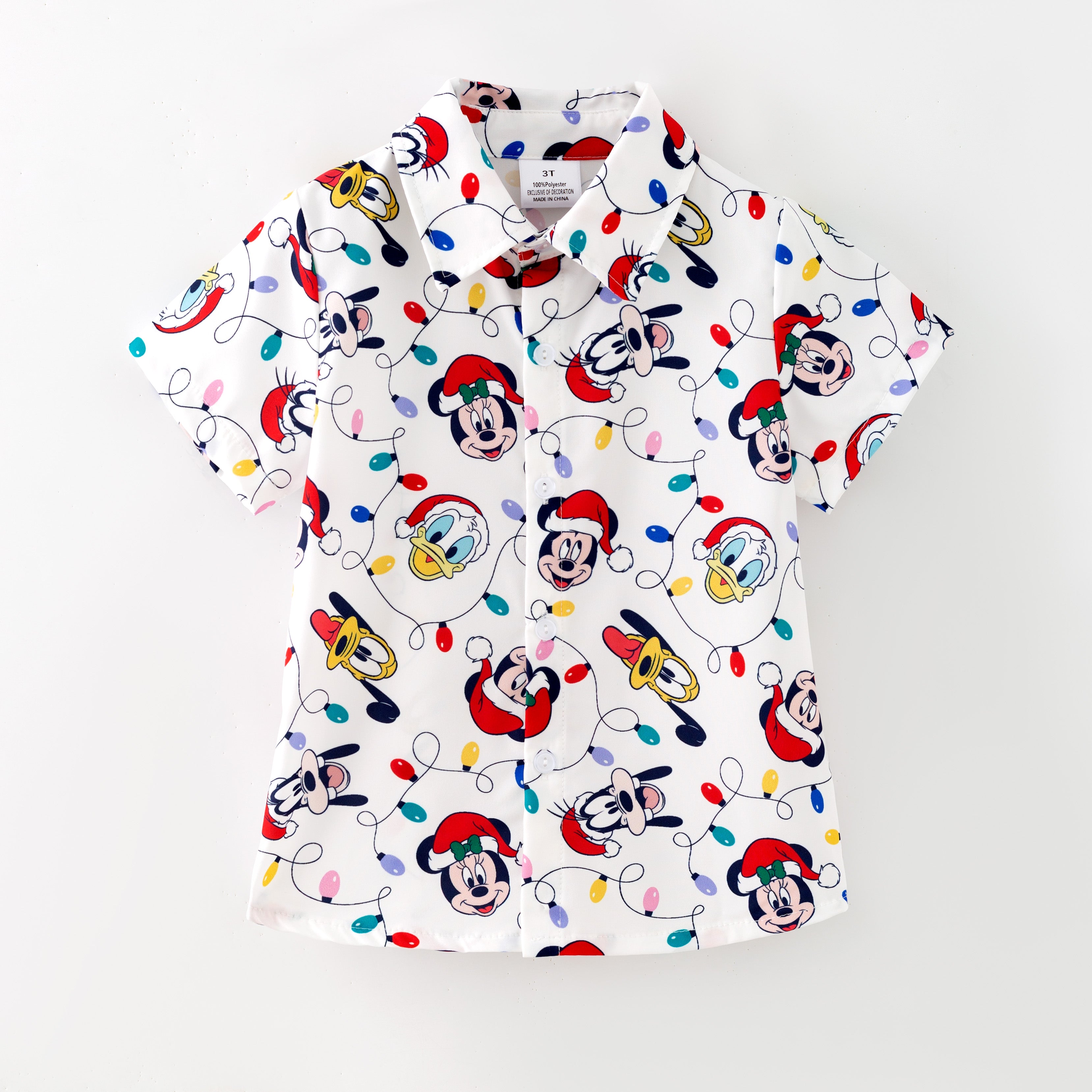 （Pre Order,Prepack Zone）Boys Christmas Print Shirt（Mix Size）