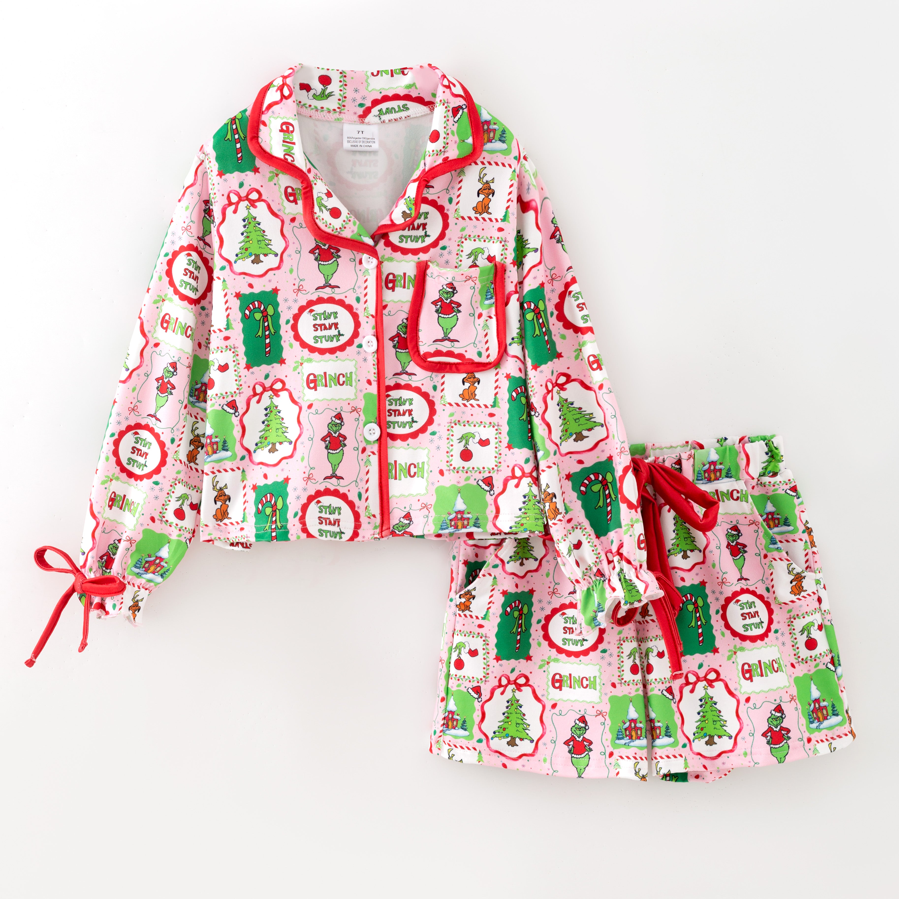 （Pre Order,Prepack Zone）Family Cartoon Print Dress&Set