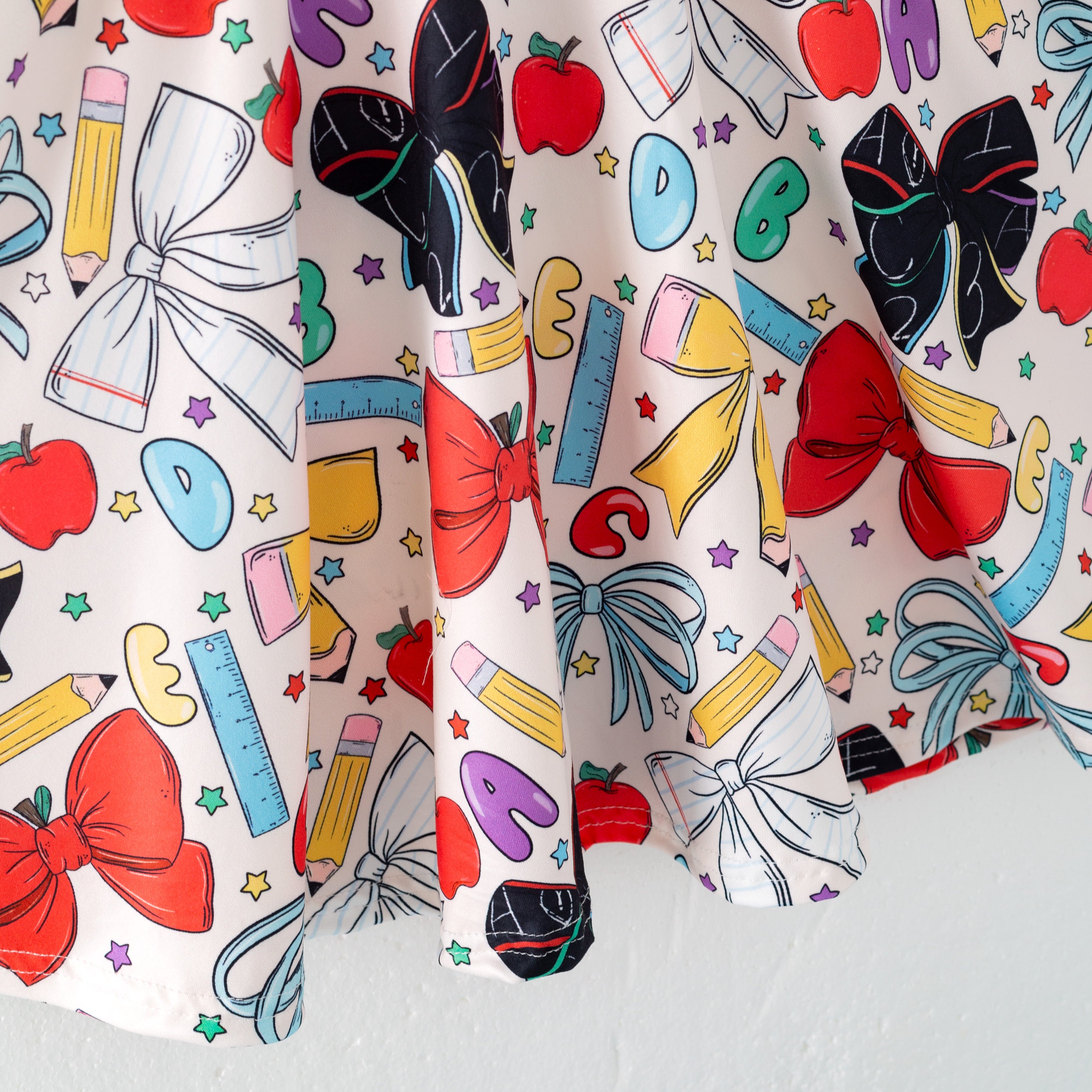 （Pre Order）Girls Summer Back To School Print Dress