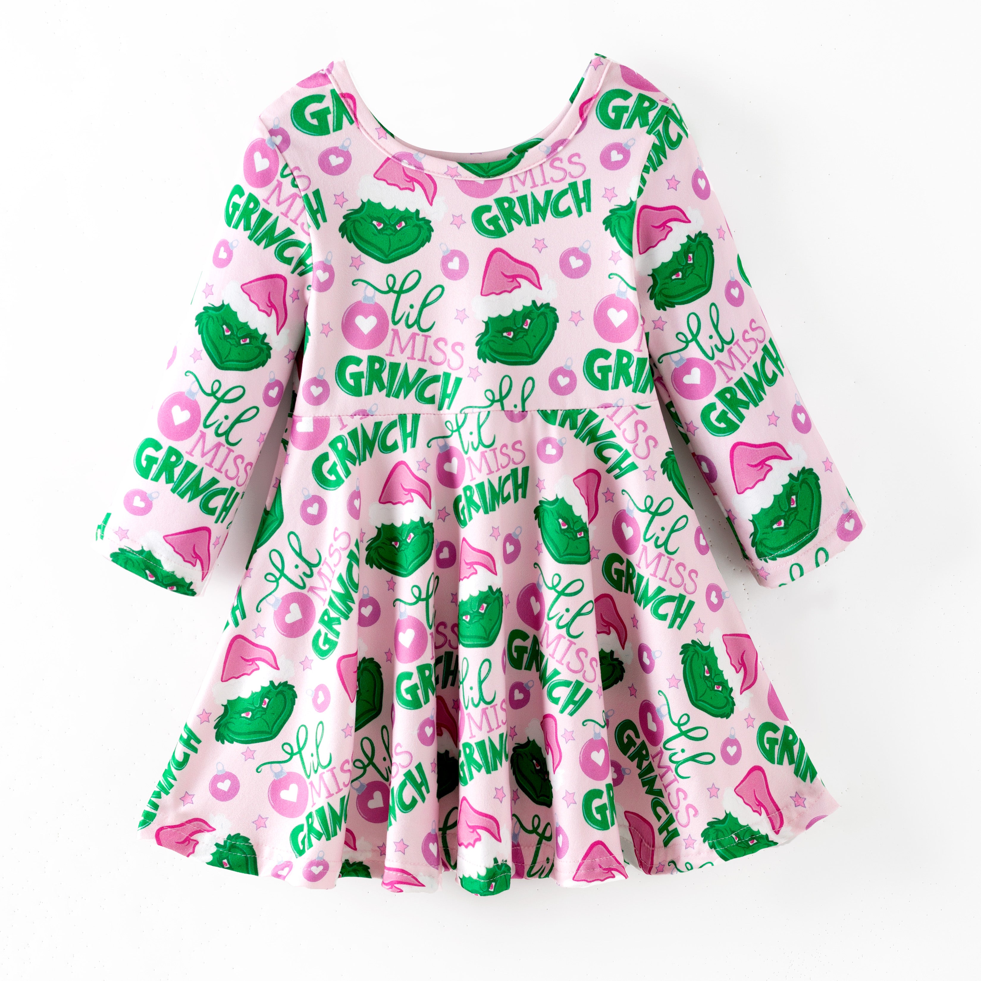 （Pre Order,Prepack Zone）Girls Christmas Cartoon Print Dress（Mix Size）