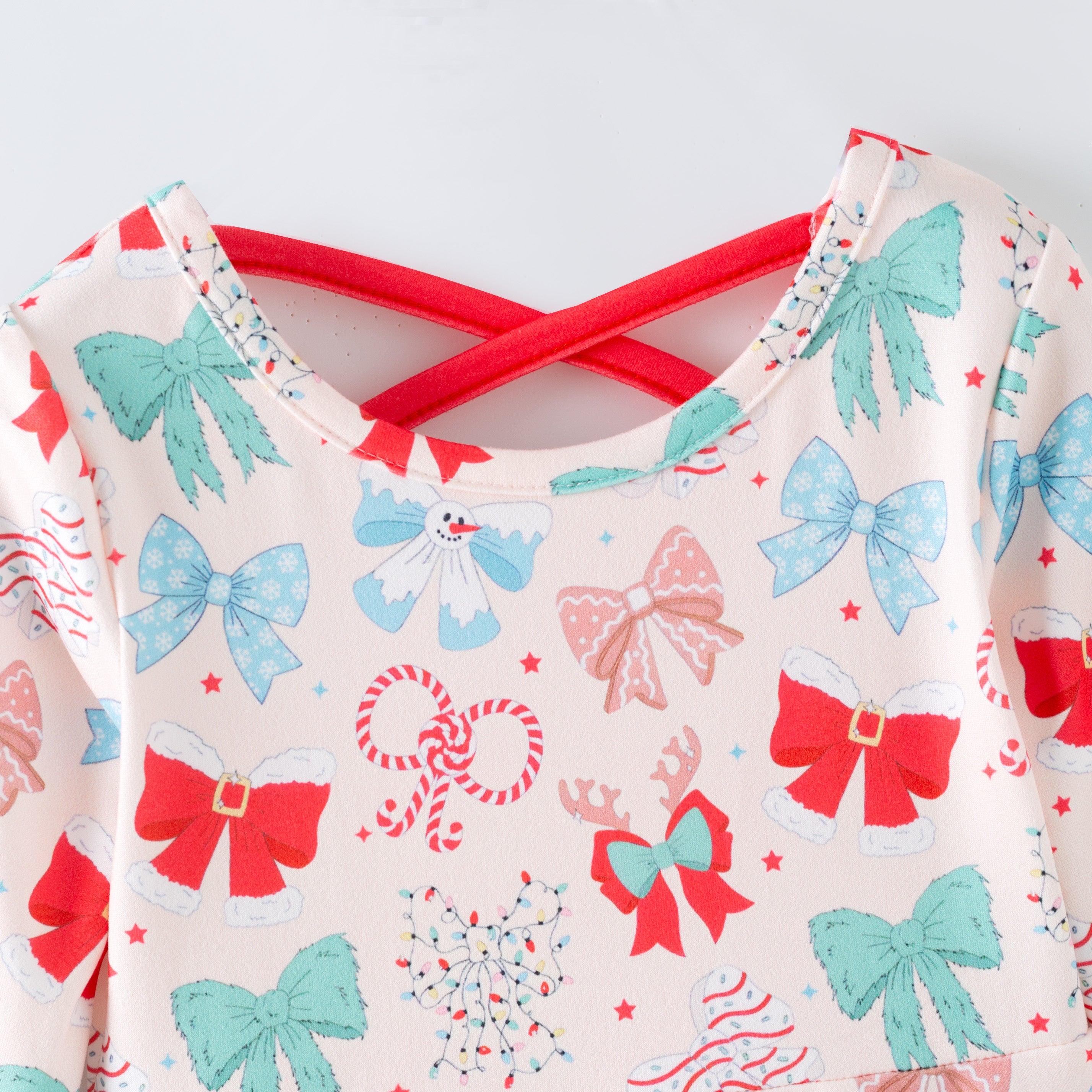 （Pre Order,Prepack Zone）Girls Christmas Print Dress（Mix Size）