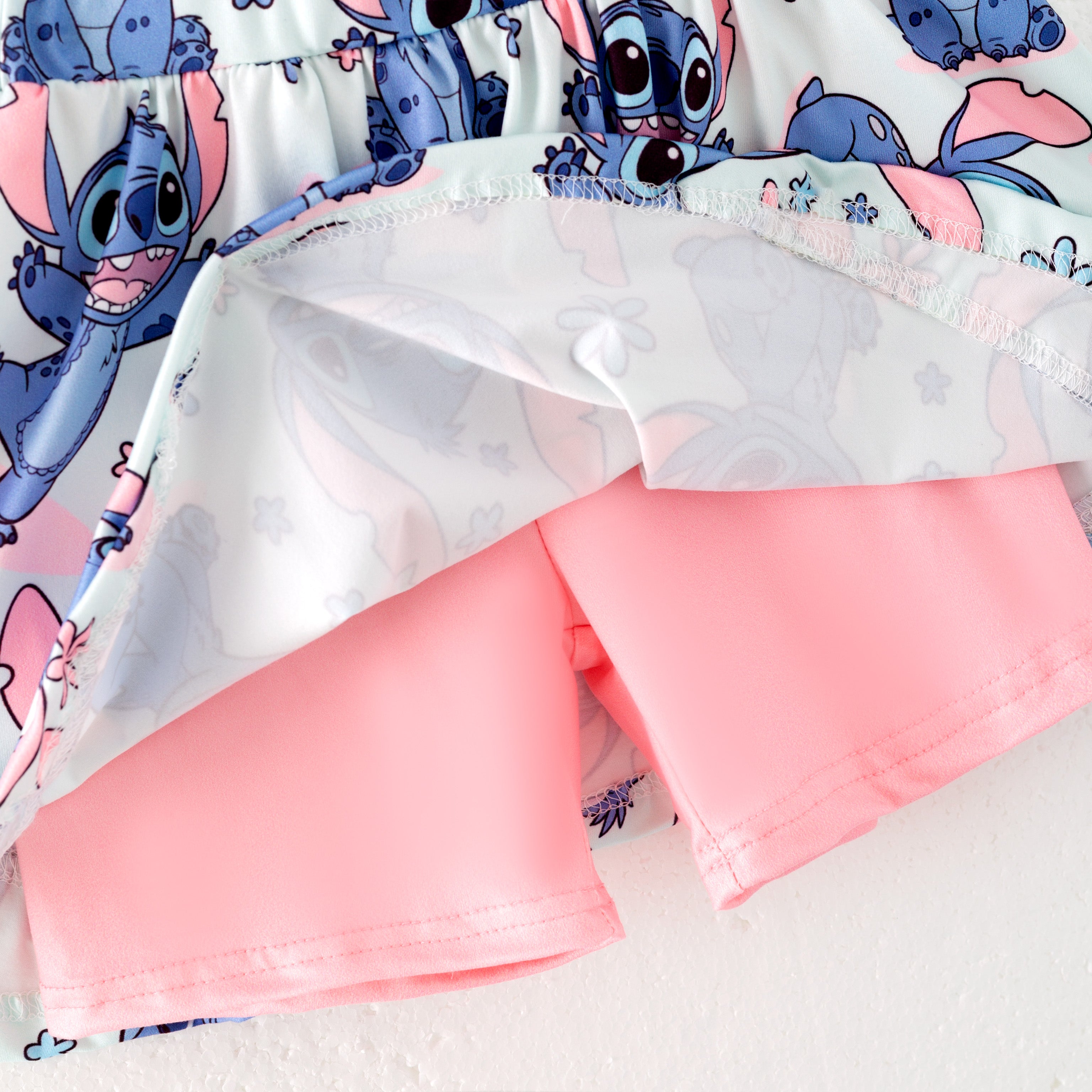 （Pre Order）Girls Spring and Summer Cartoon Print Skort Set