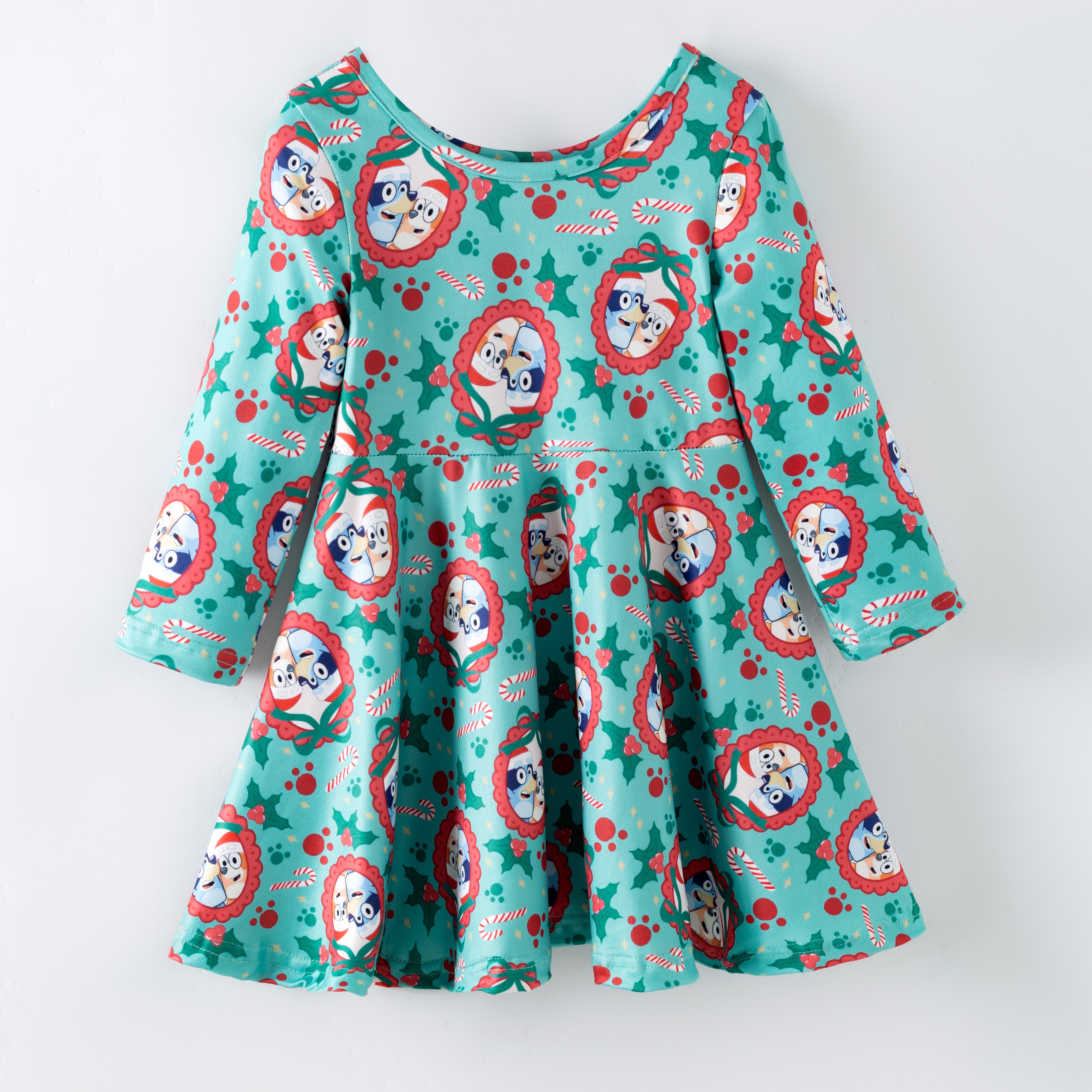 （Pre Order,Prepack Zone）Girls Christmas Cartoon Print Dress&Pajamas（Mix Size）