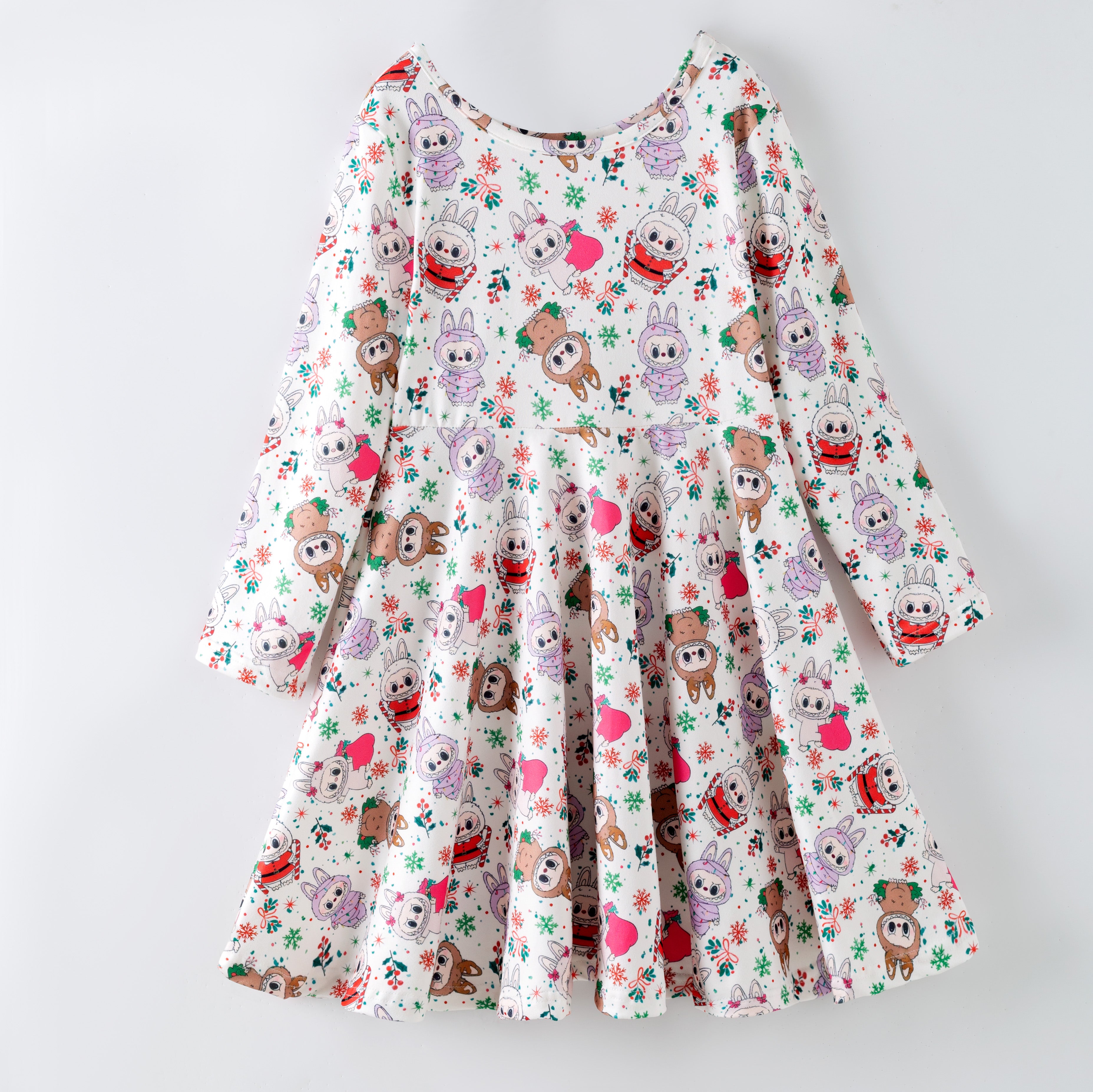 （Pre Order,Prepack Zone）Girls Christmas&LBB Print Dress（Mix Size）