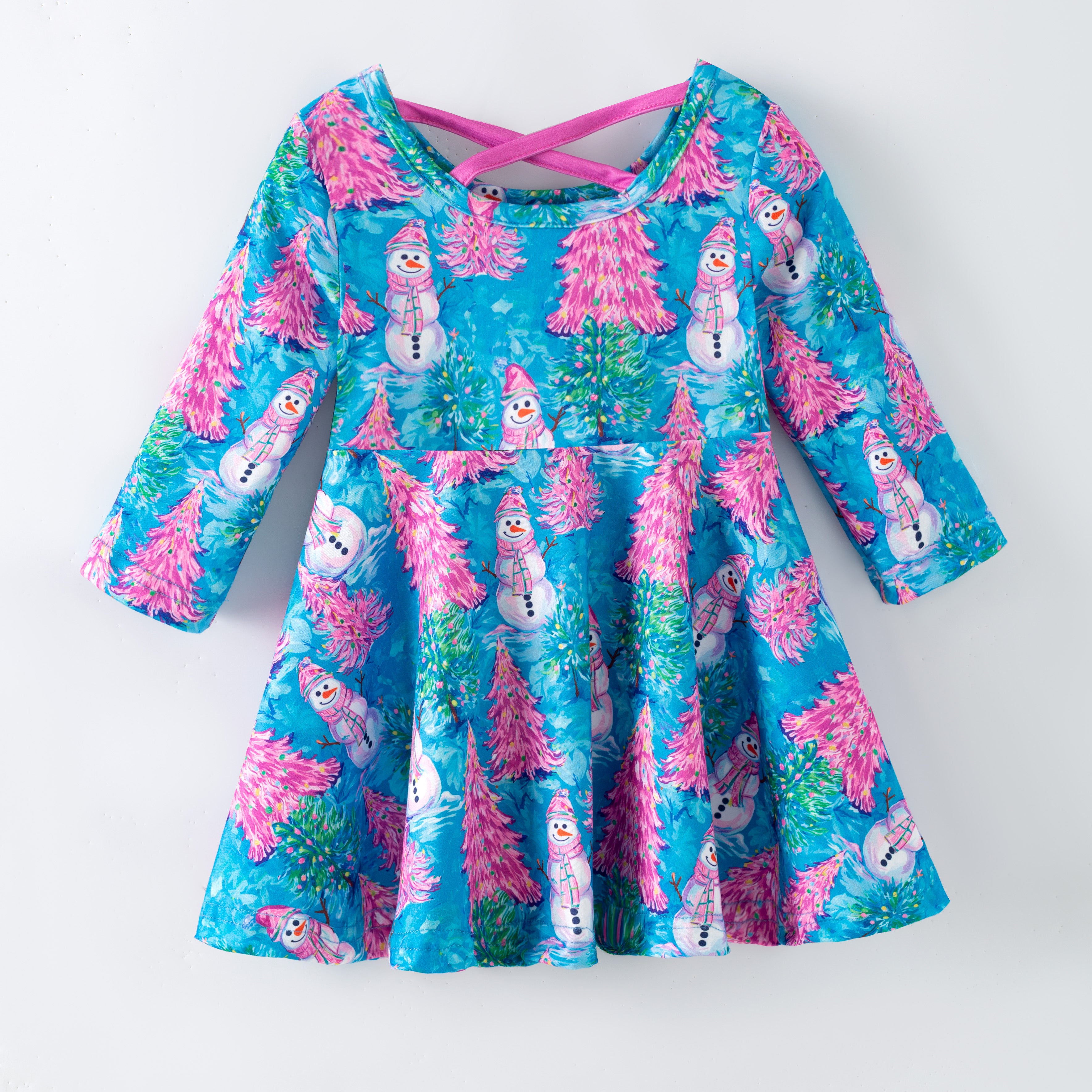 （Pre Order,Prepack Zone）Girls Christmas Print Dress（Mix Size）