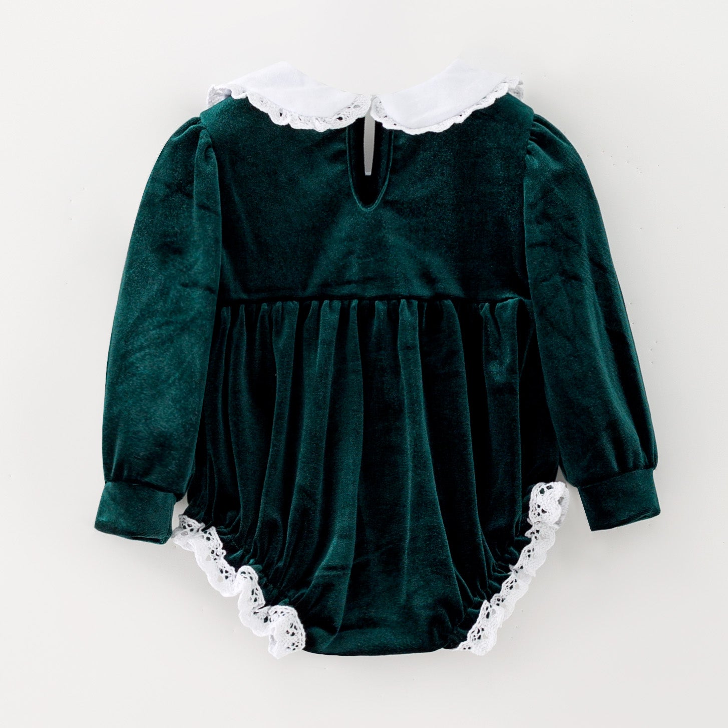 （In Stock）Toddler Girls Christmas Bow Velvet Romper