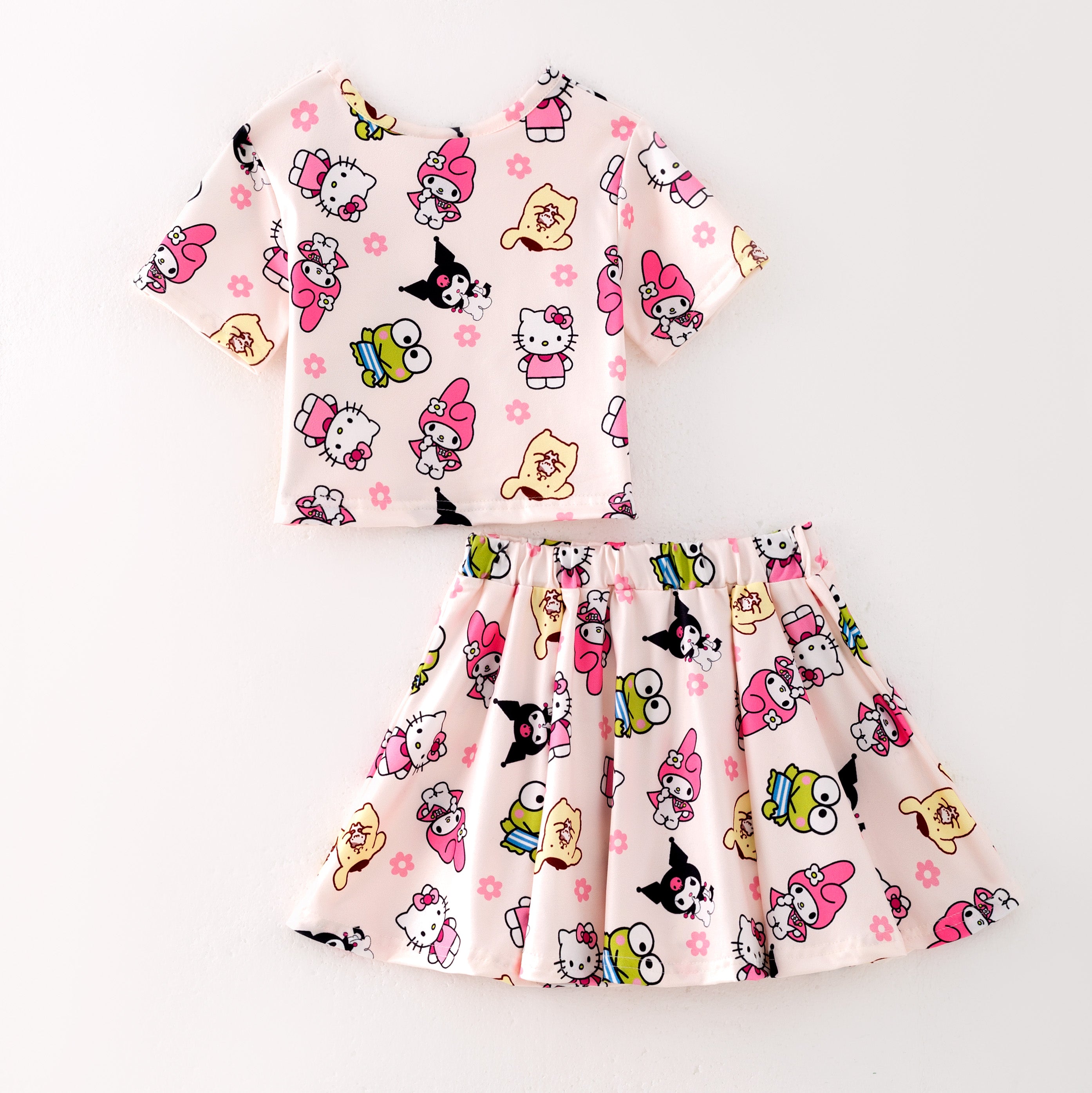 （Pre Order）Girls Summer Sanrio Print Skirt Set