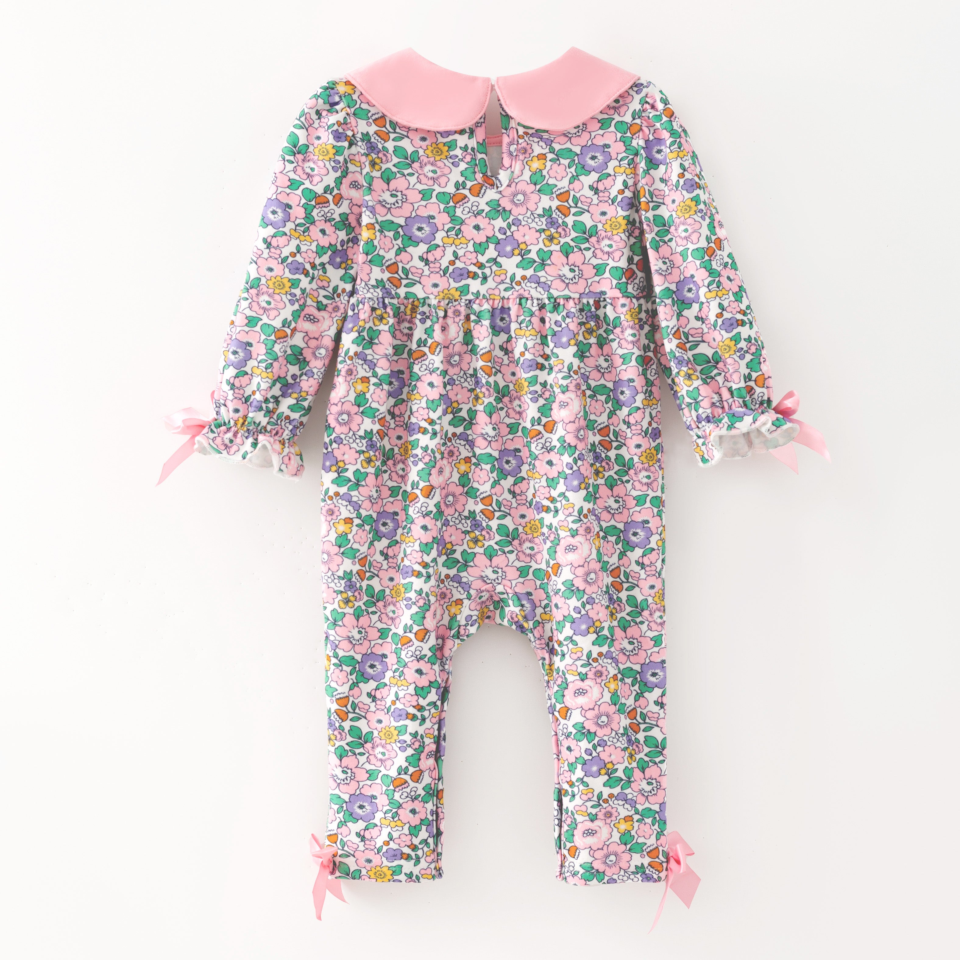 （In Stock）Toddler Girls Fall Pumpkin Applique Romper