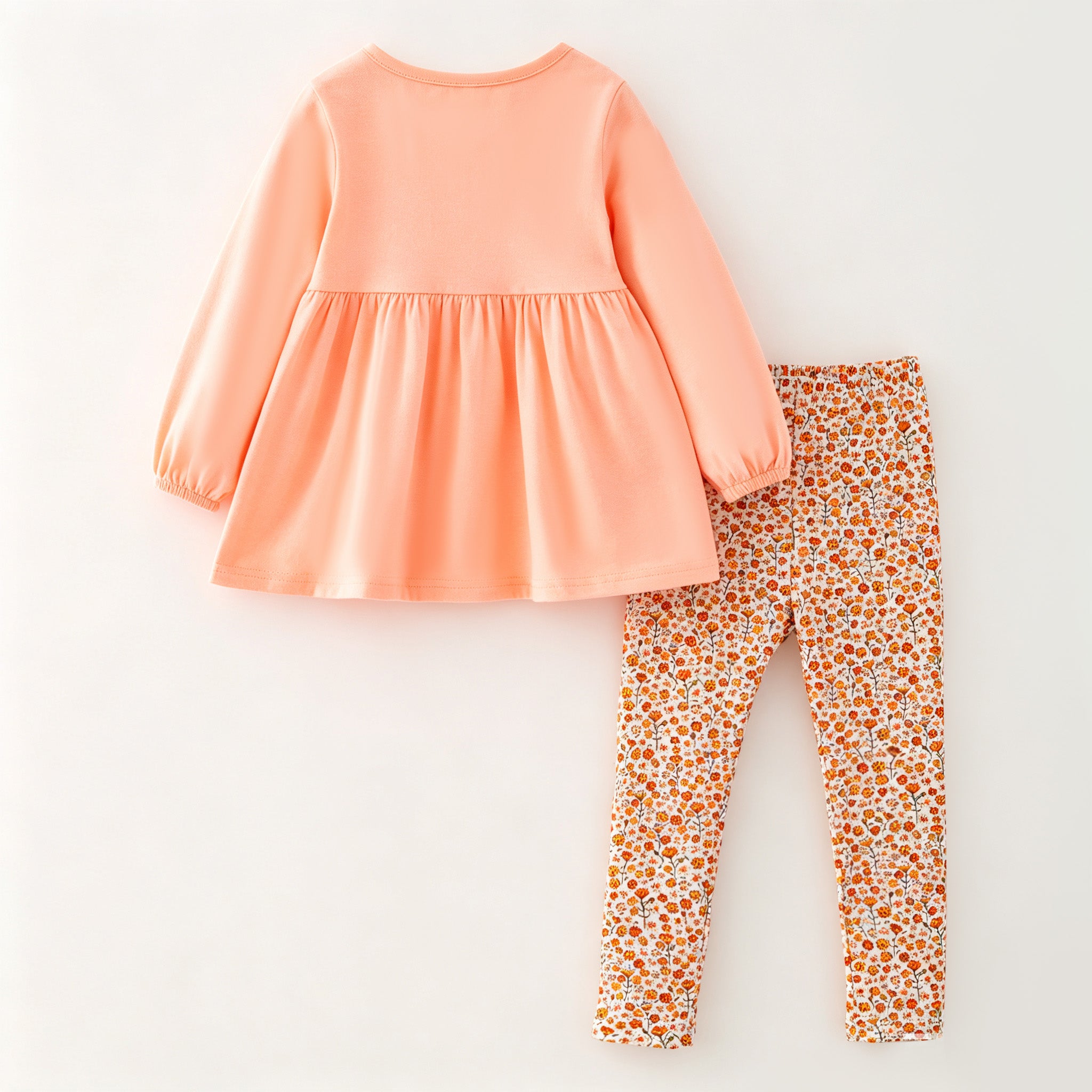 （In Stock）Girls Fall Pumpkin Applique Outfit Set
