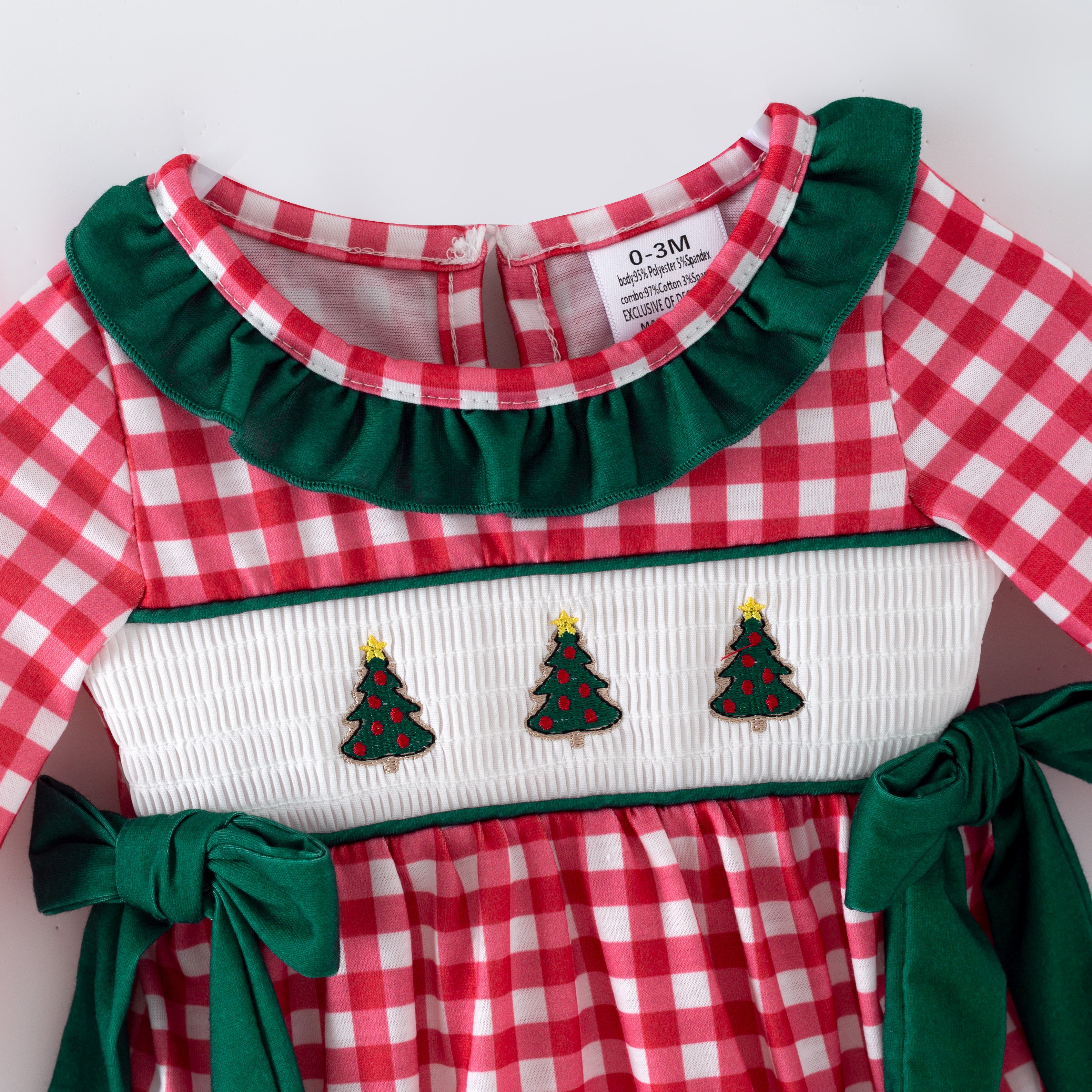 （Pre Order,Prepack Zone）Family Christmas Embroidery Dress,Set&Romper（Mix Size）