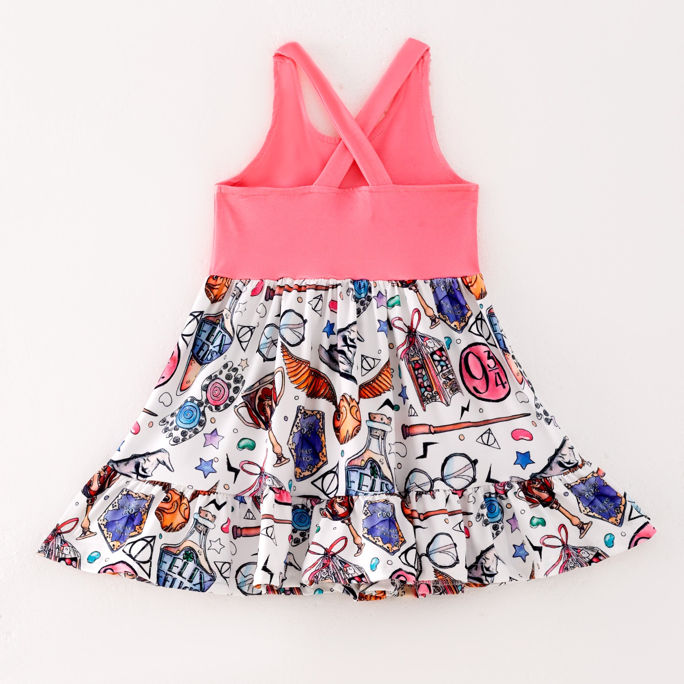 （Pre Order）Girls Spring and Summer Movie Character Print Dress