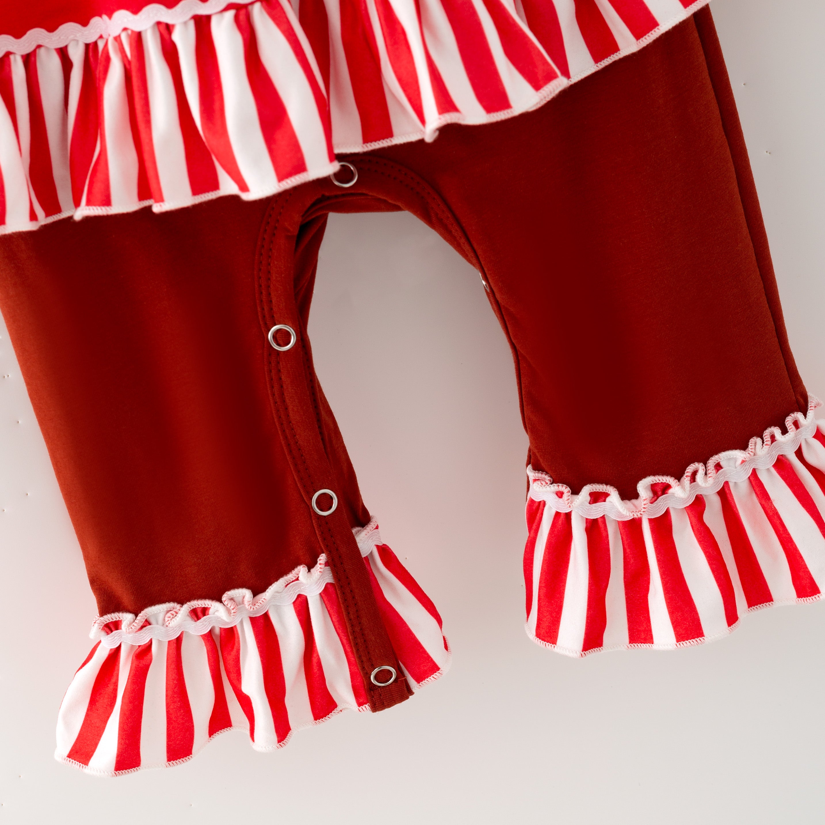（In Stock）Toddler Girls Christmas Gingerbread Applique Bloomer Set