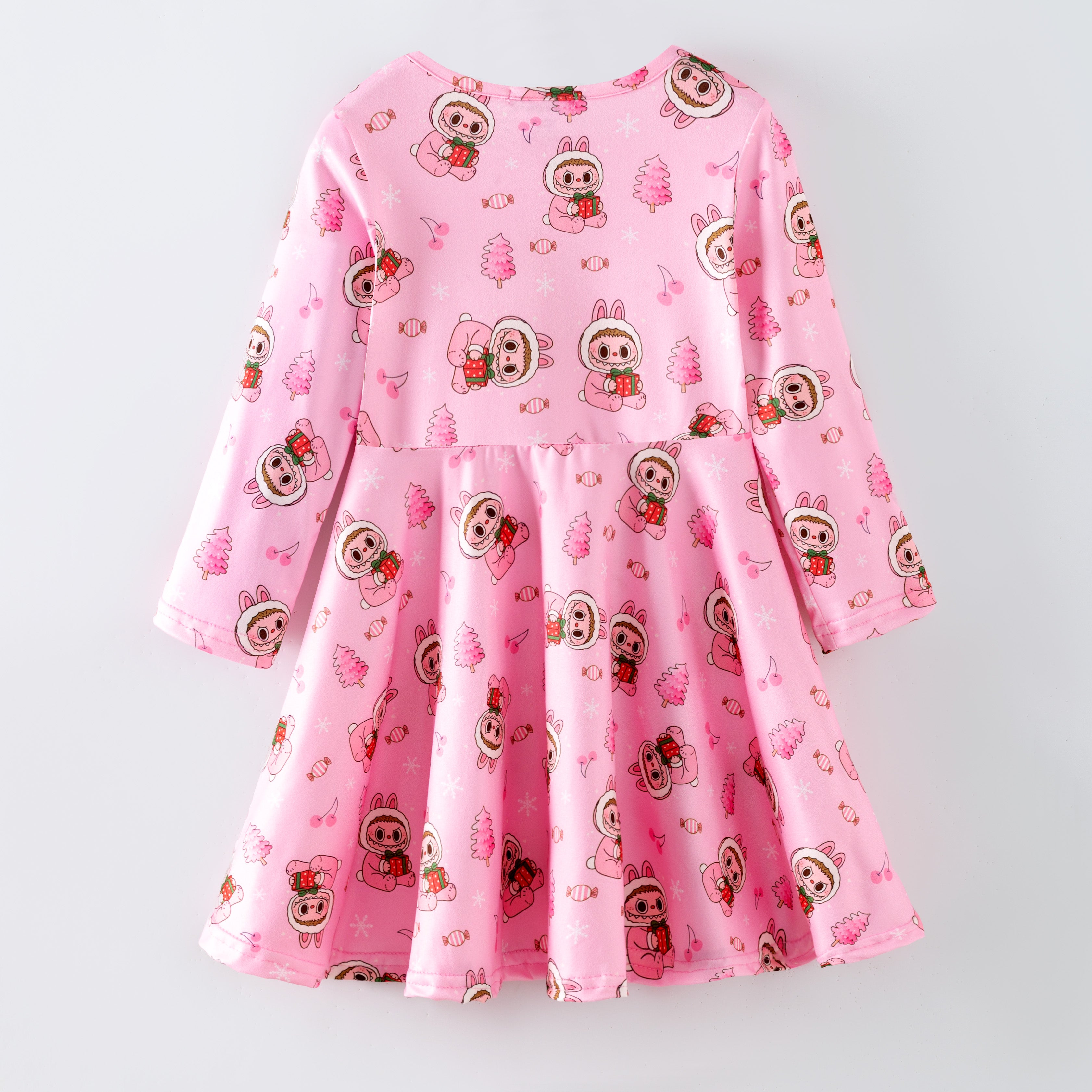 （Pre Order,Prepack Zone）Girls Christmas LBB Print Dress（Mix Size）