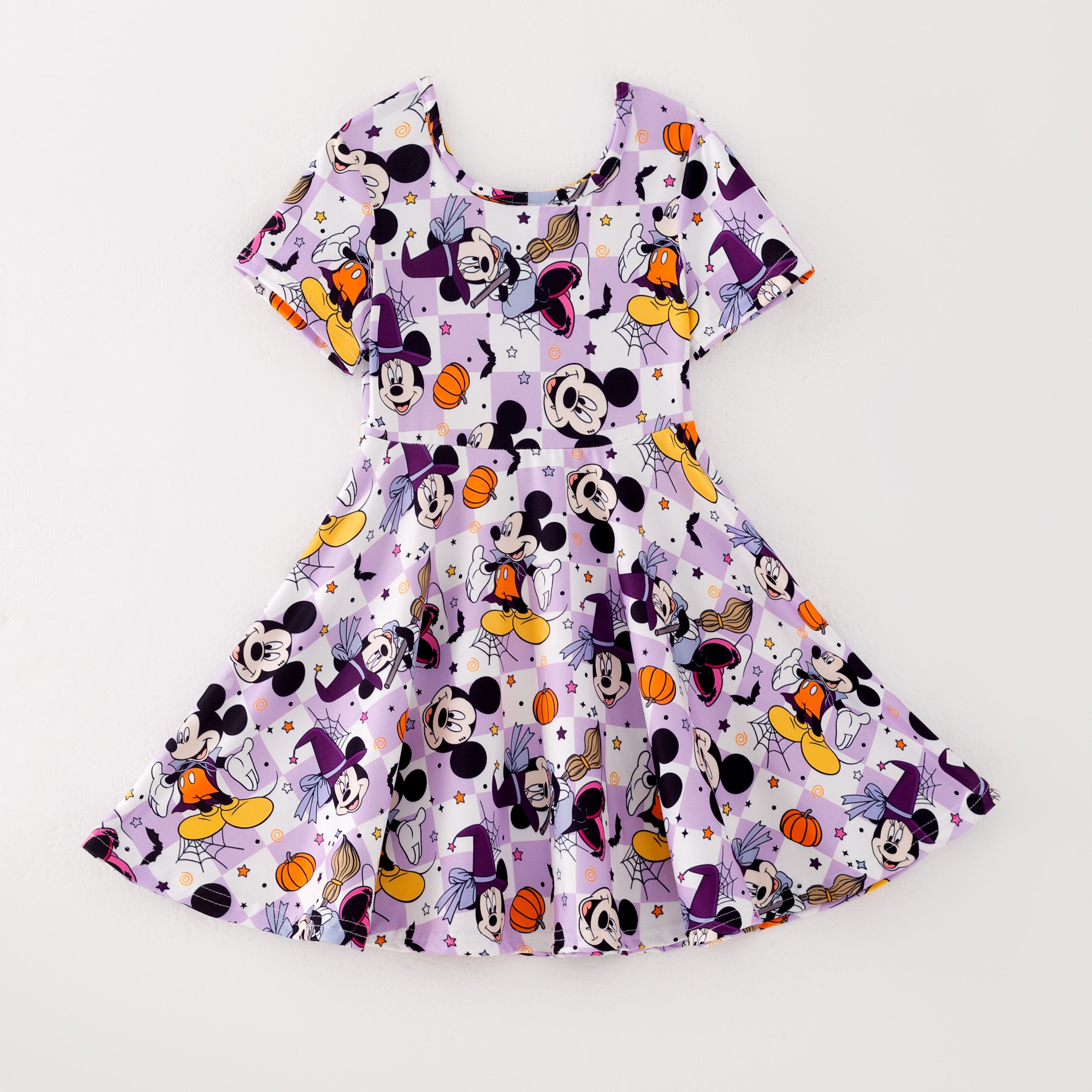 （Pre Order,Prepack Zone）Girls Halloween Witch Print Dress