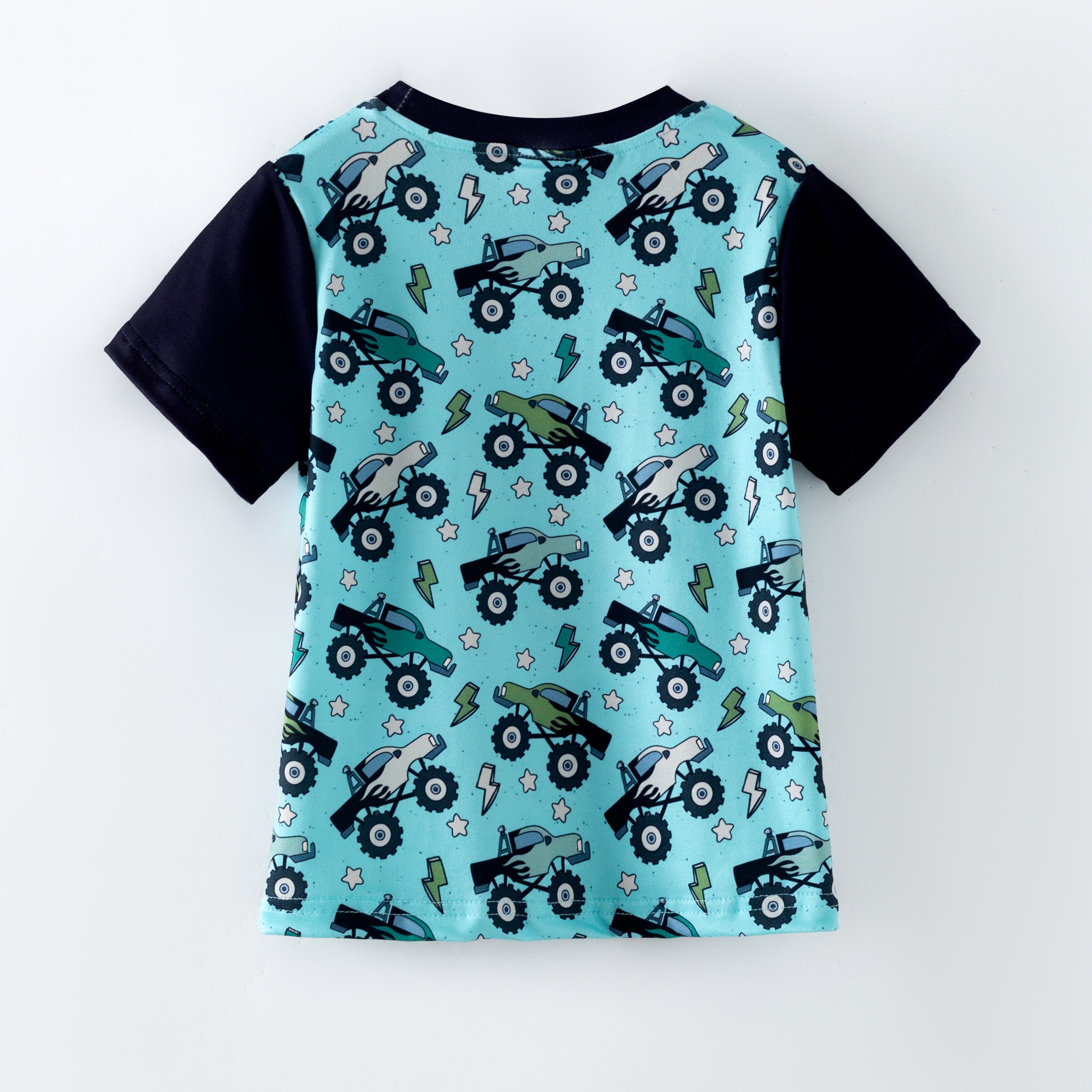（Pre Order,Prepack Zone）Boys Spring Car Print Top&Romper
