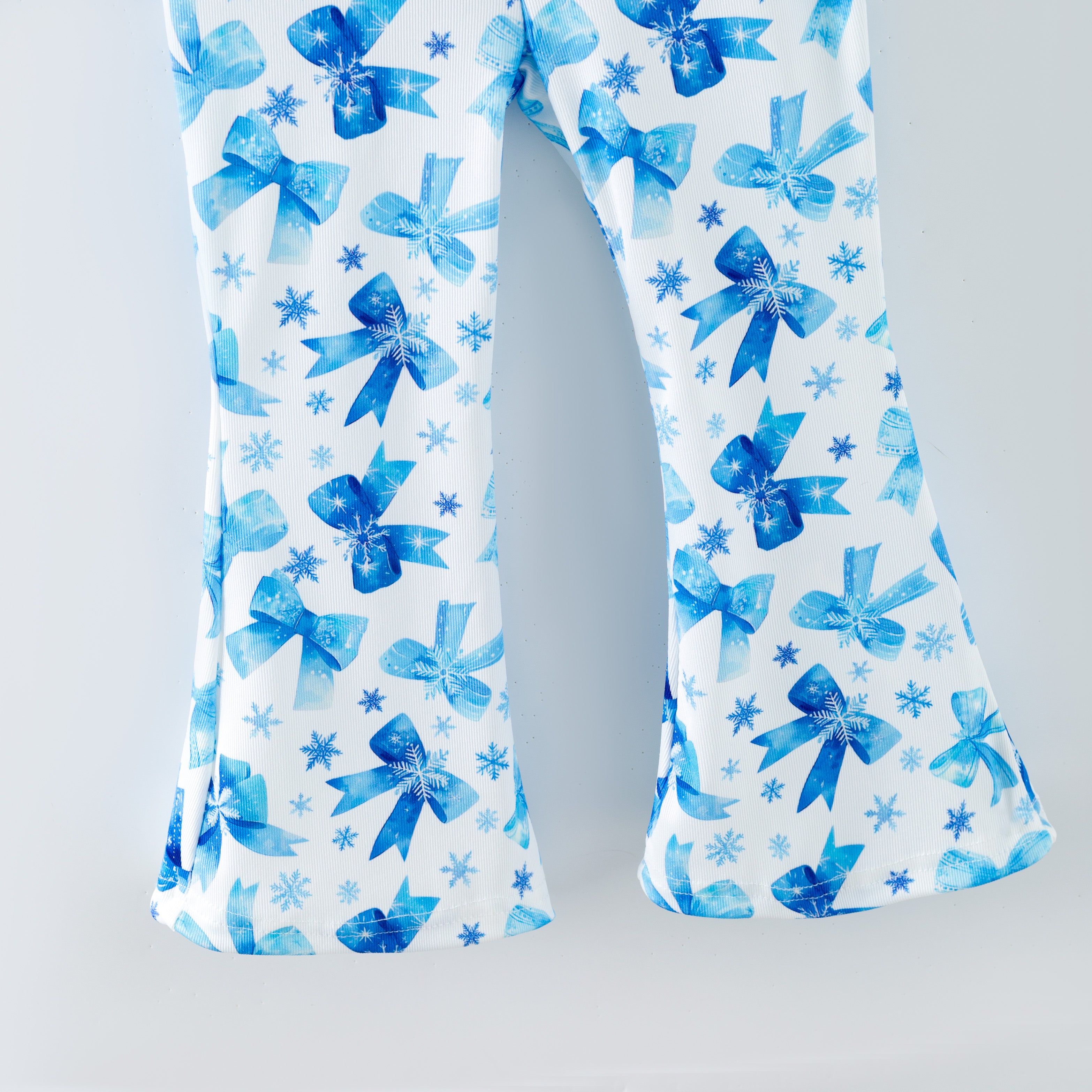 （Pre Order,Prepack Zone）Girls Bow Print Twill Sweatshirt Suit（Mix Size）