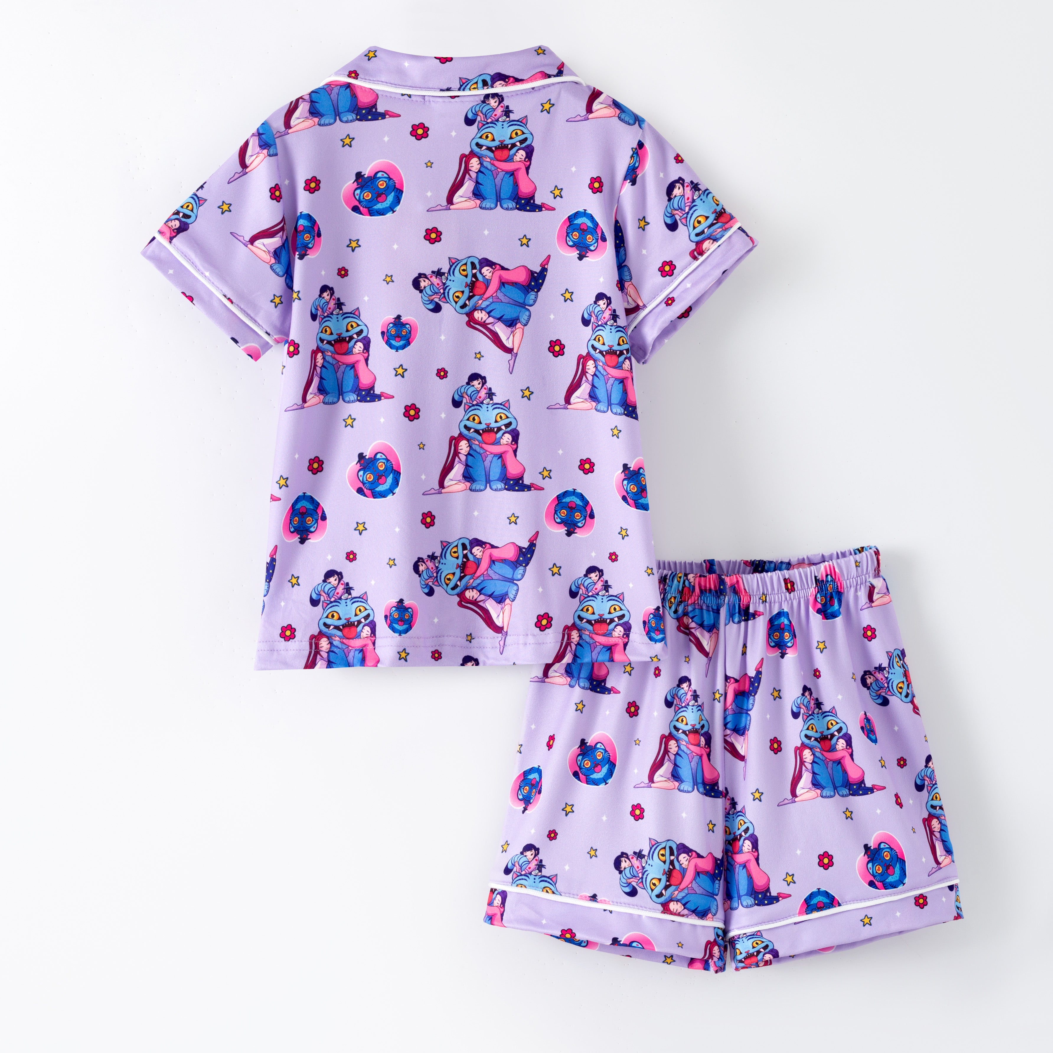 （Pre Order,Prepack Zone）Girls Movie Character Print Pajamas（Mix Size）