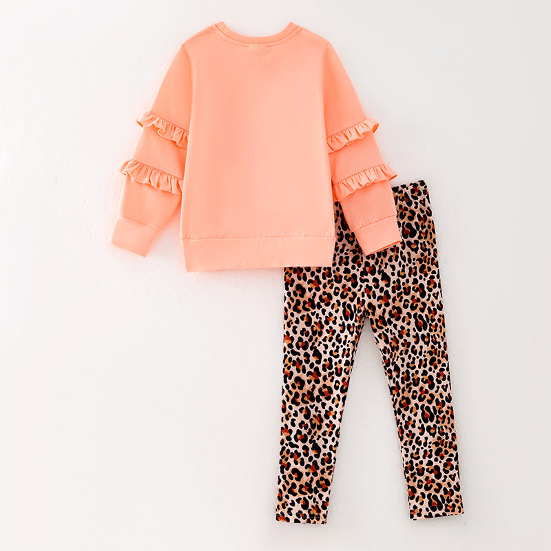 （In Stock）Girls Thanksgiving Turkey Applique Outfit Set